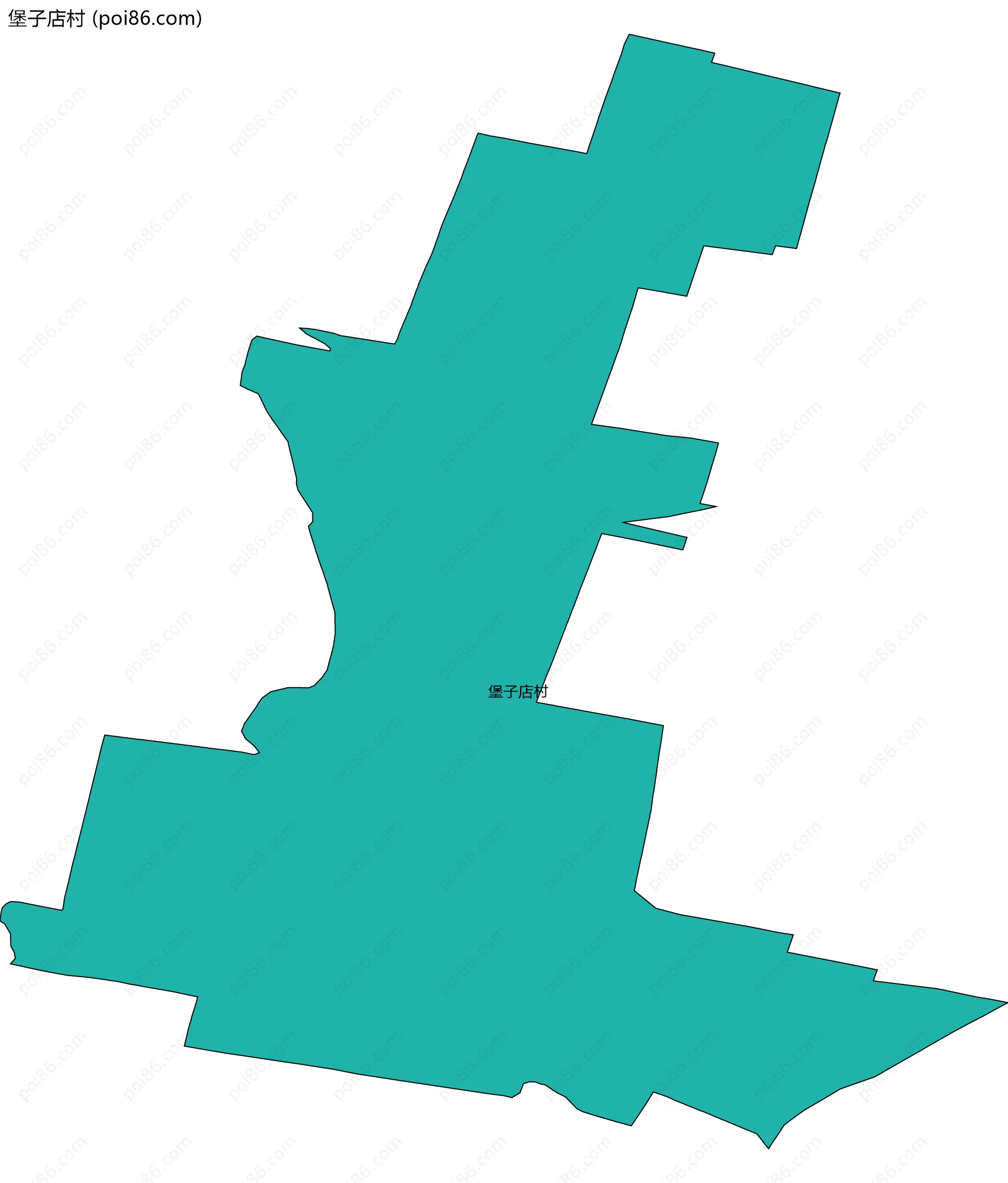 堡子店村边界地图