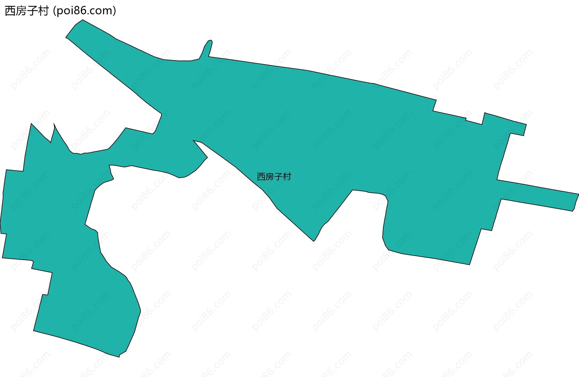 西房子村边界地图