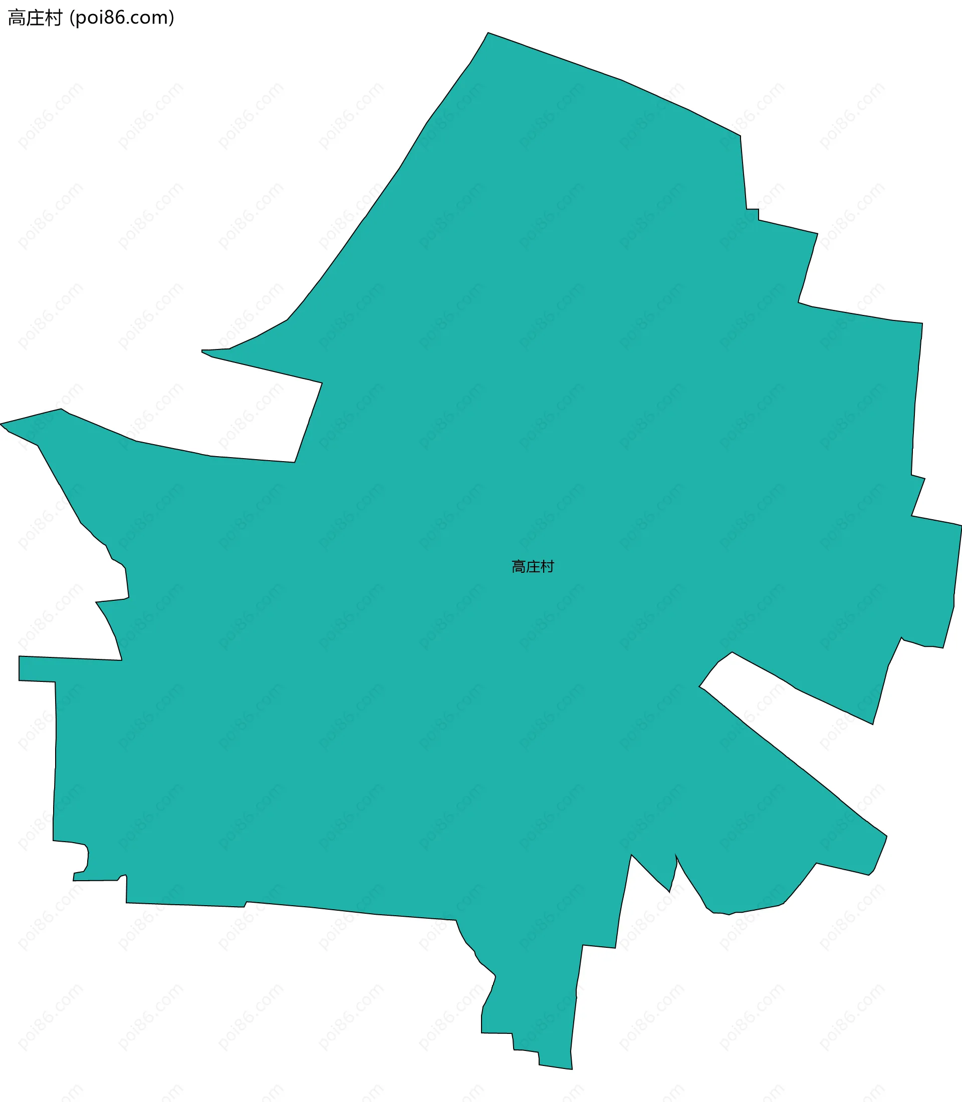 高庄村边界地图