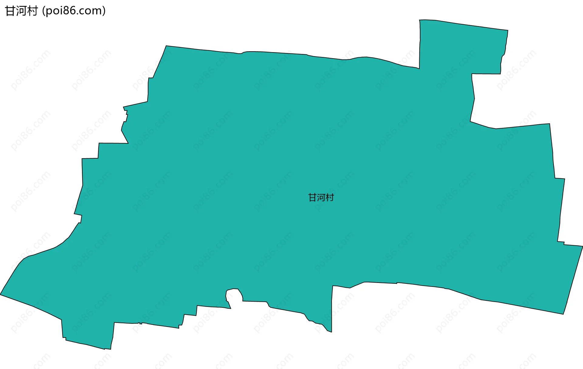 甘河村边界地图