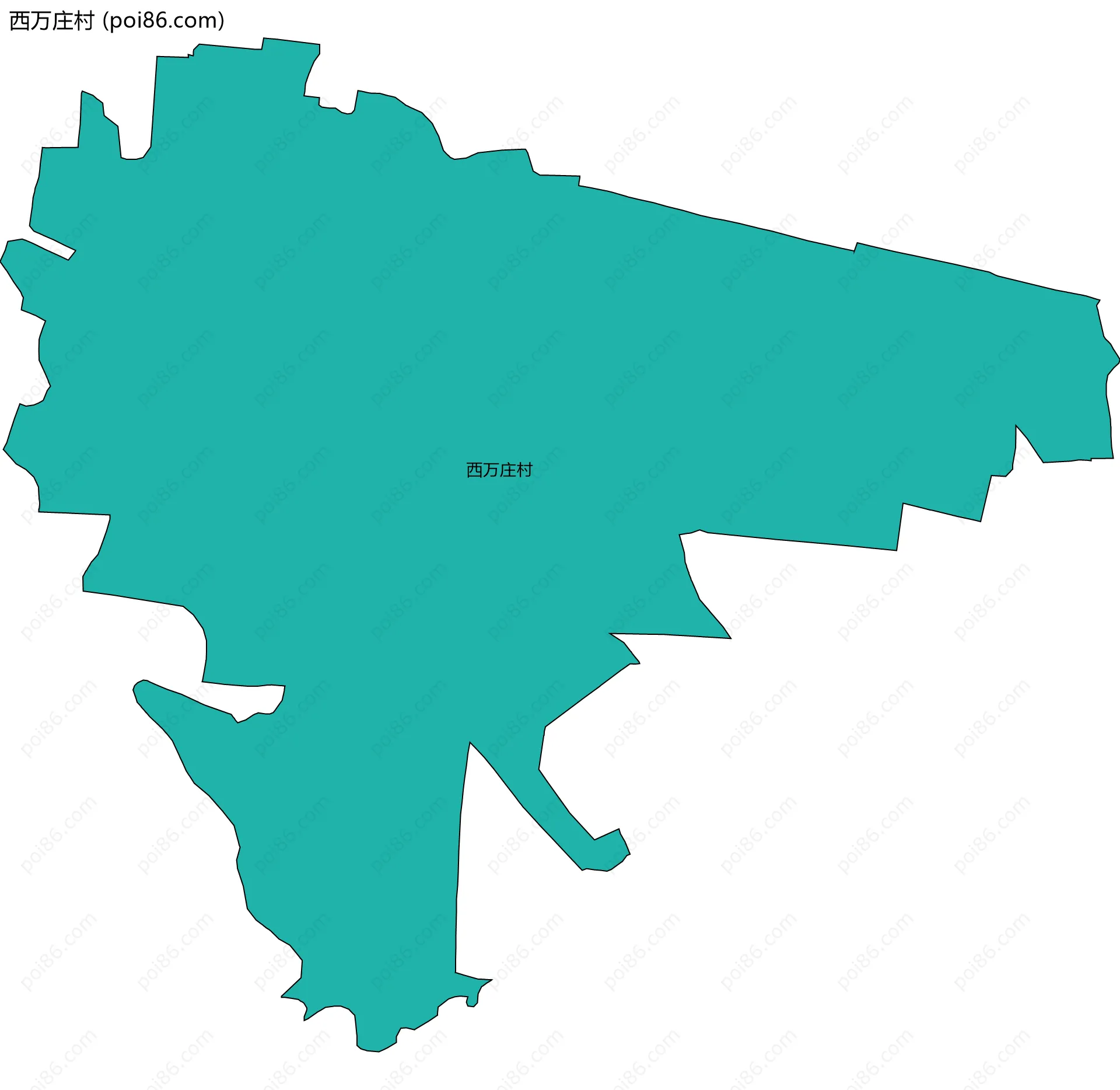 西万庄村边界地图