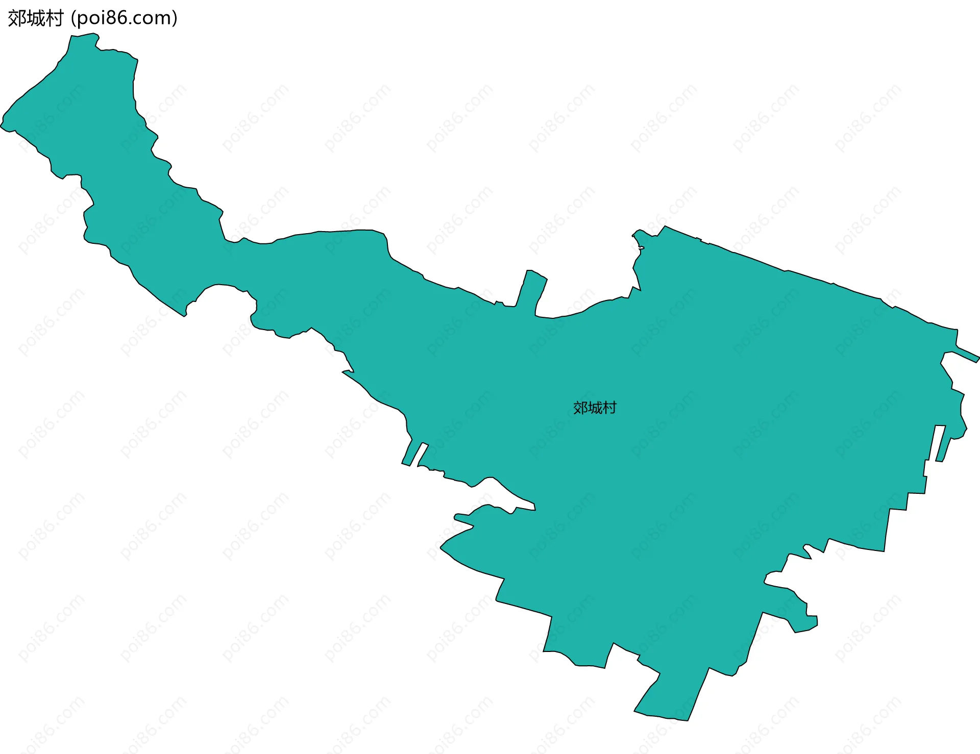郊城村边界地图