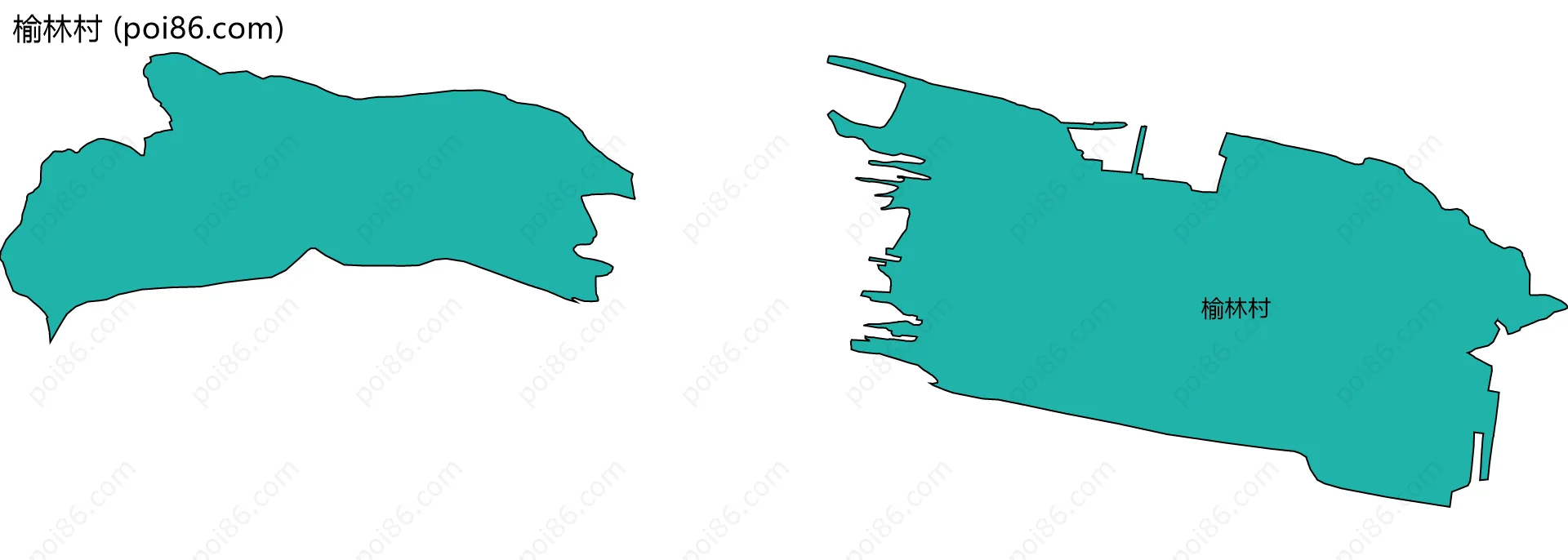 榆林村边界地图