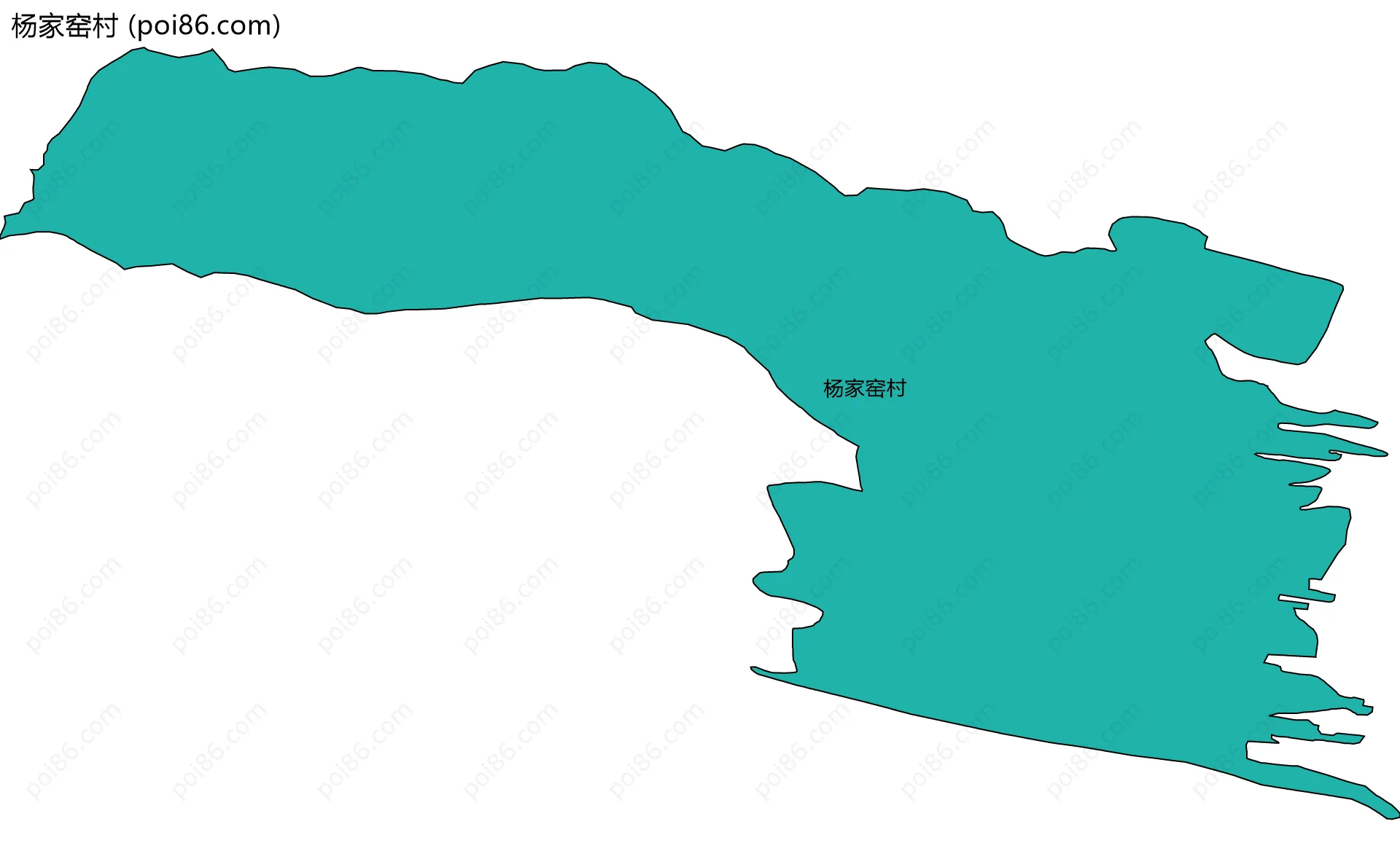 杨家窑村边界地图
