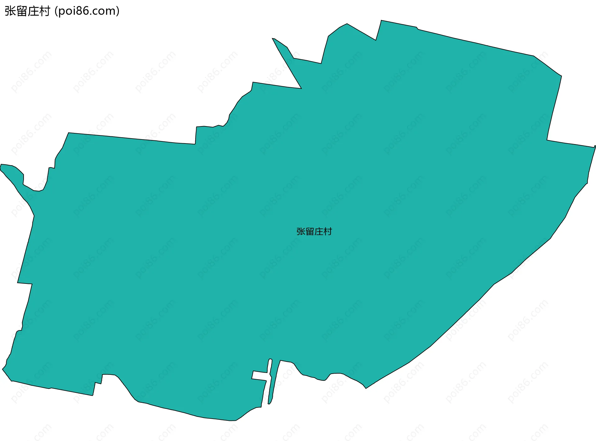 张留庄村边界地图