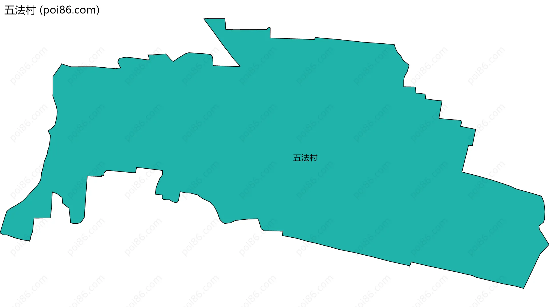 五法村边界地图