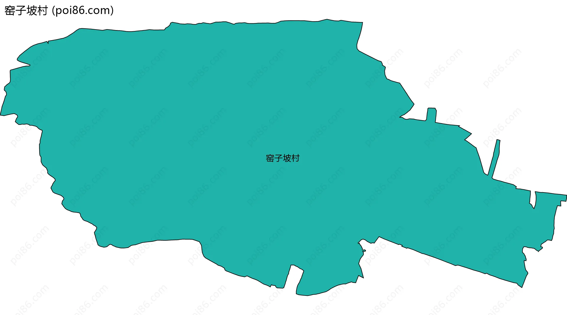 窑子坡村边界地图