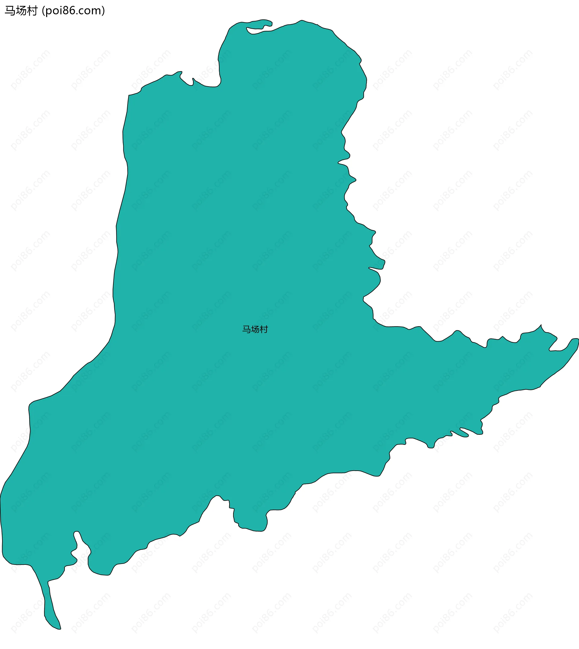 马场村边界地图