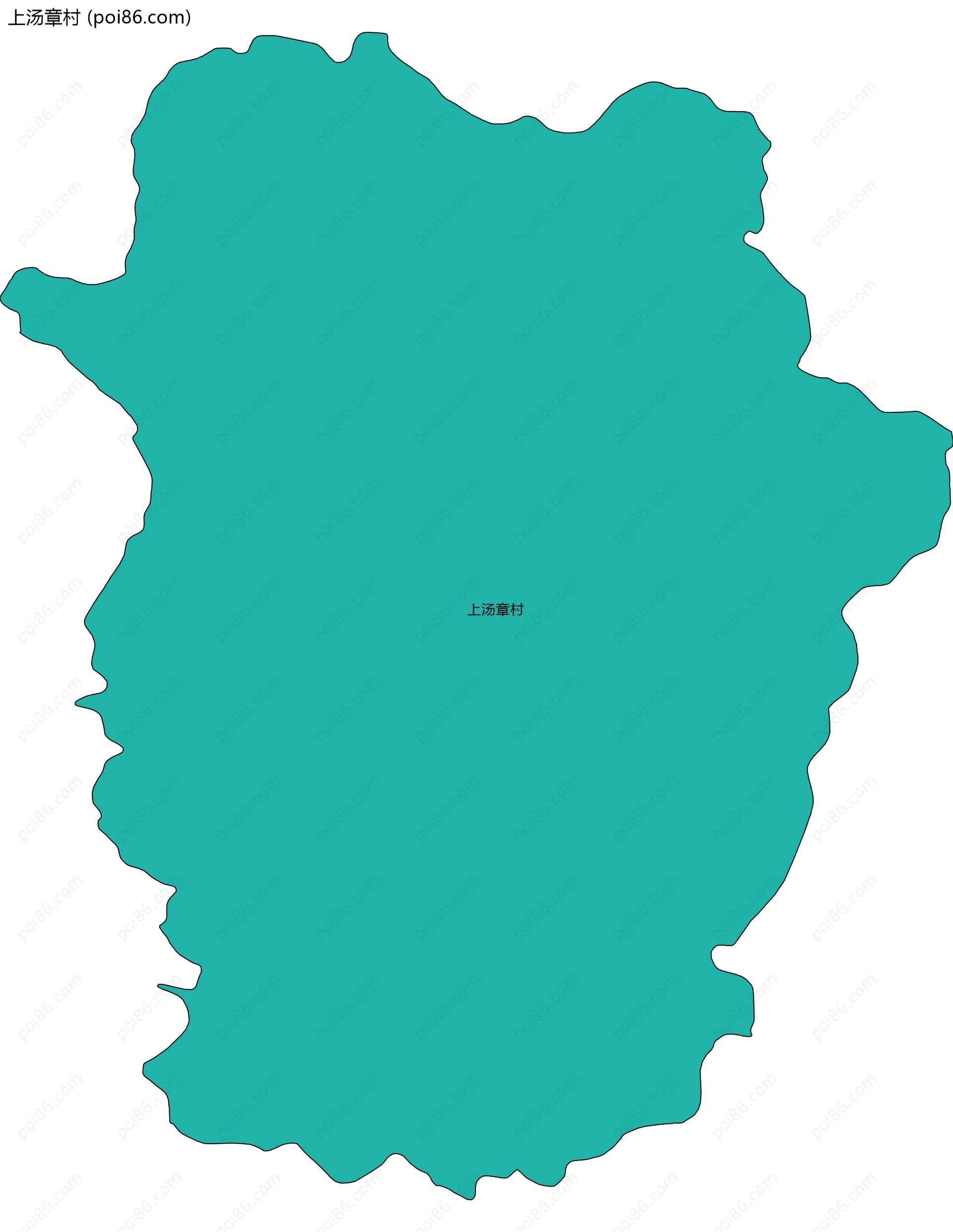 上汤章村边界地图