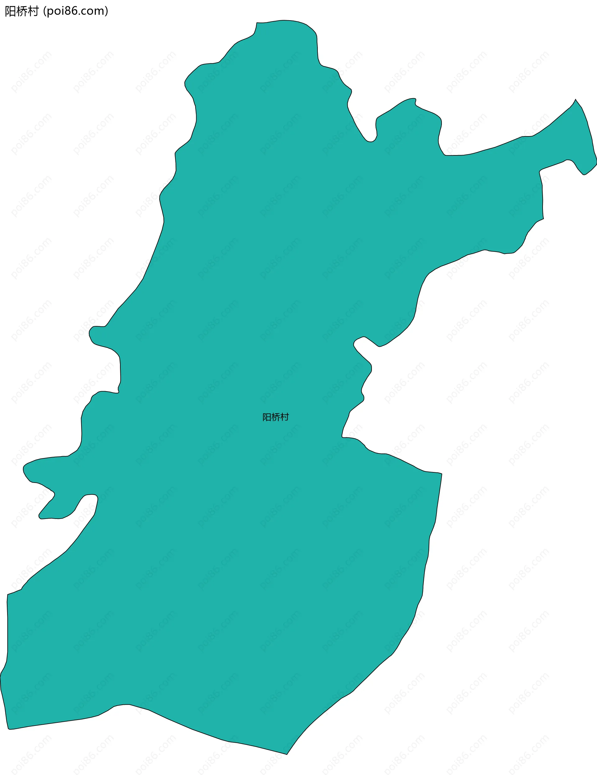 阳桥村边界地图