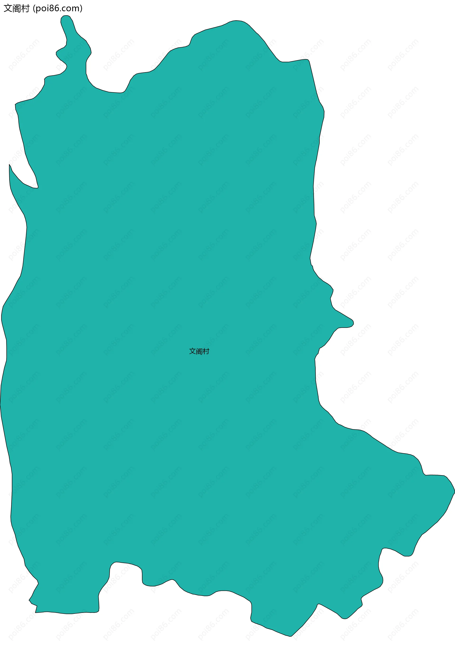 文阁村边界地图