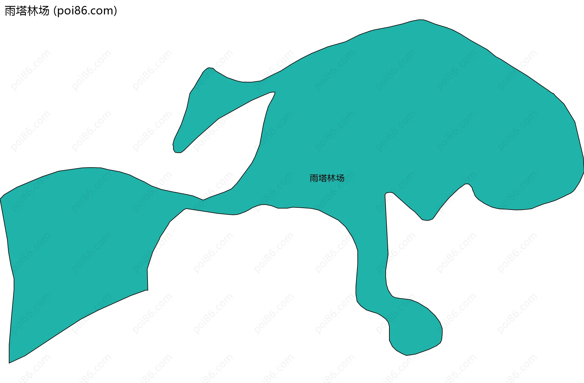 雨塔林场边界地图