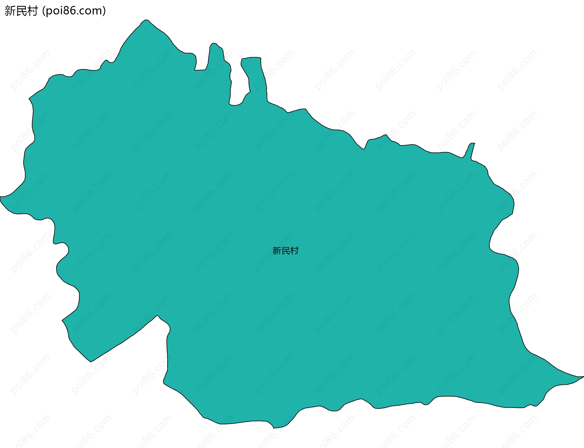 新民村边界地图