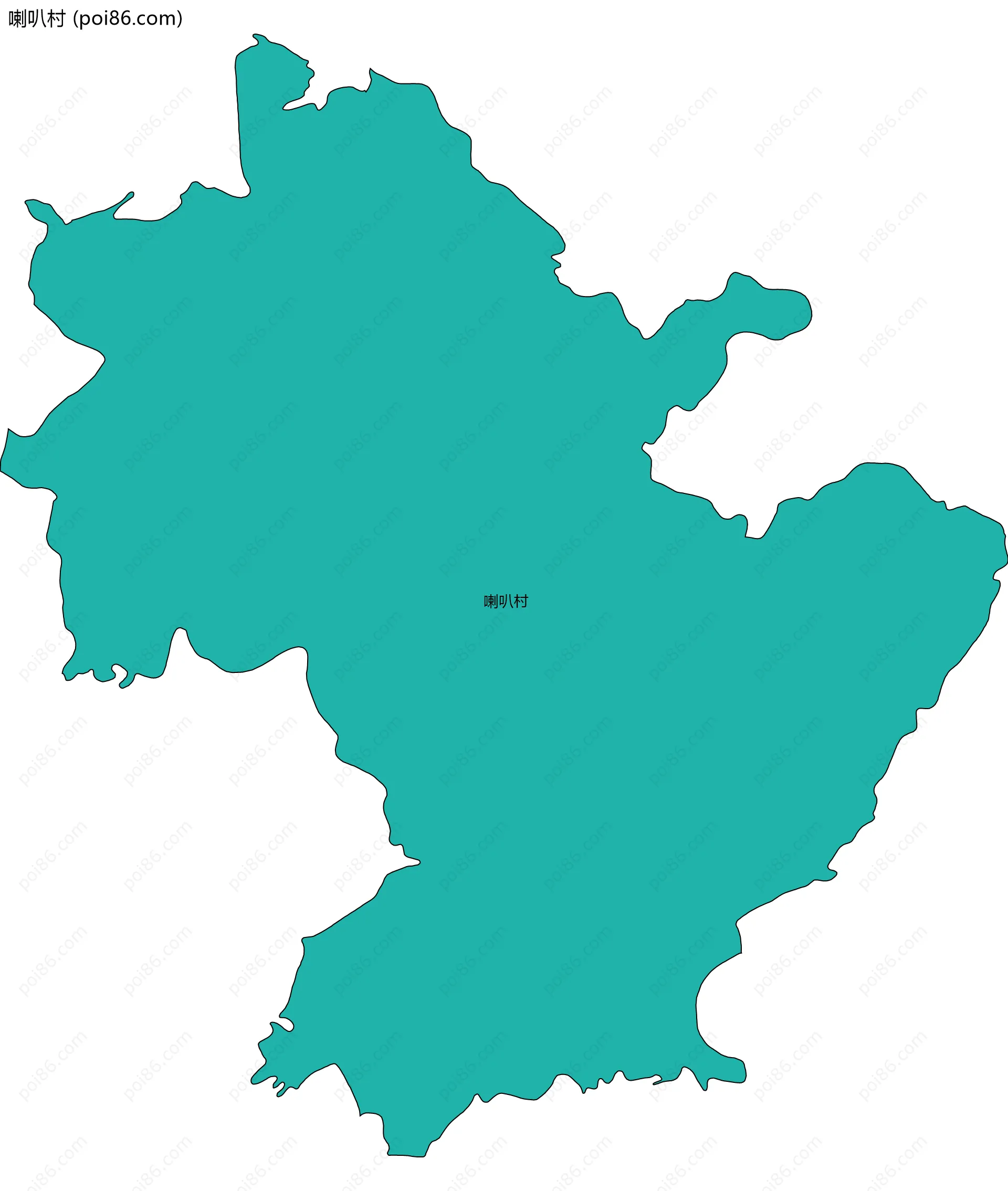 喇叭村边界地图