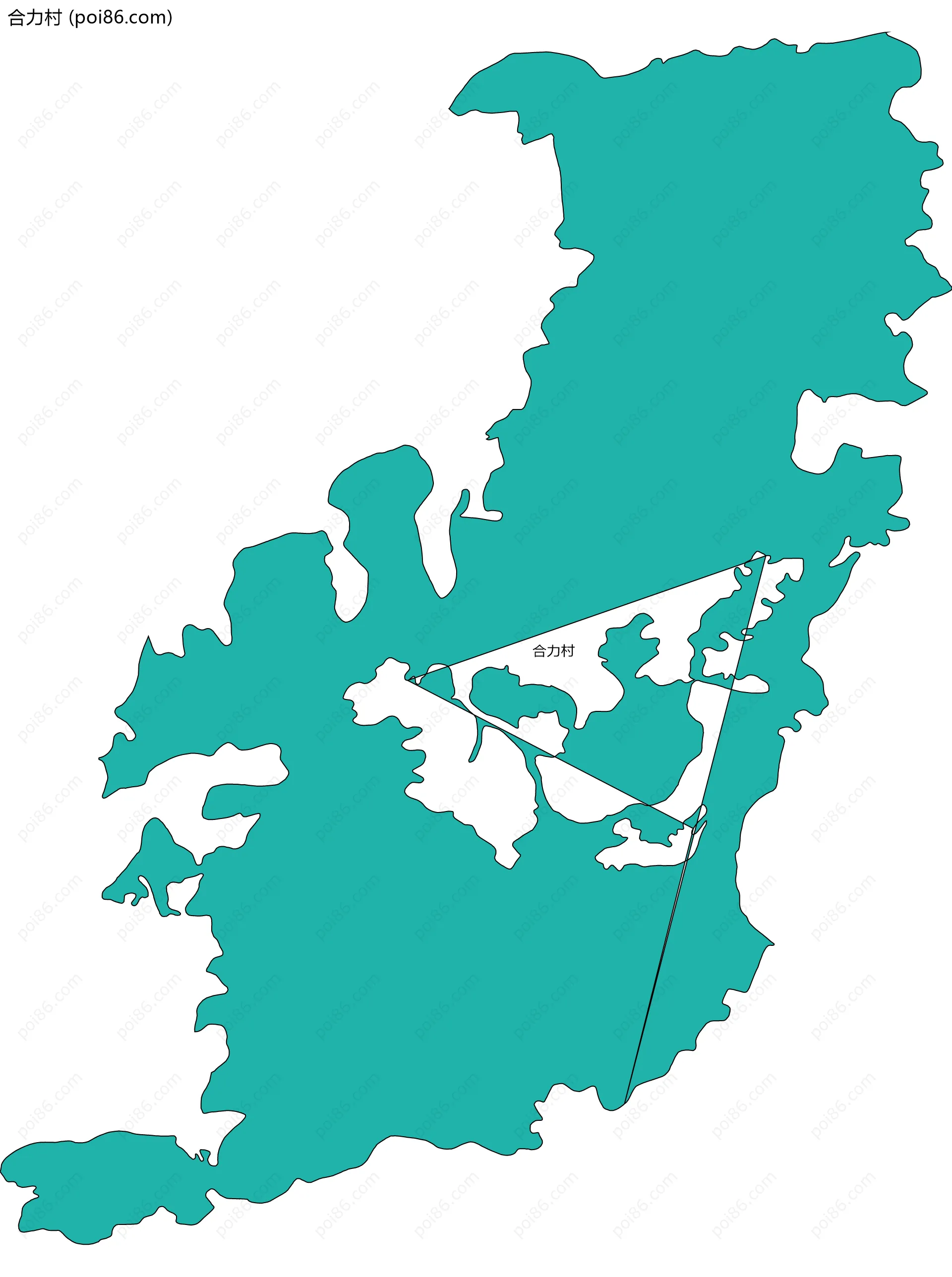 合力村边界地图