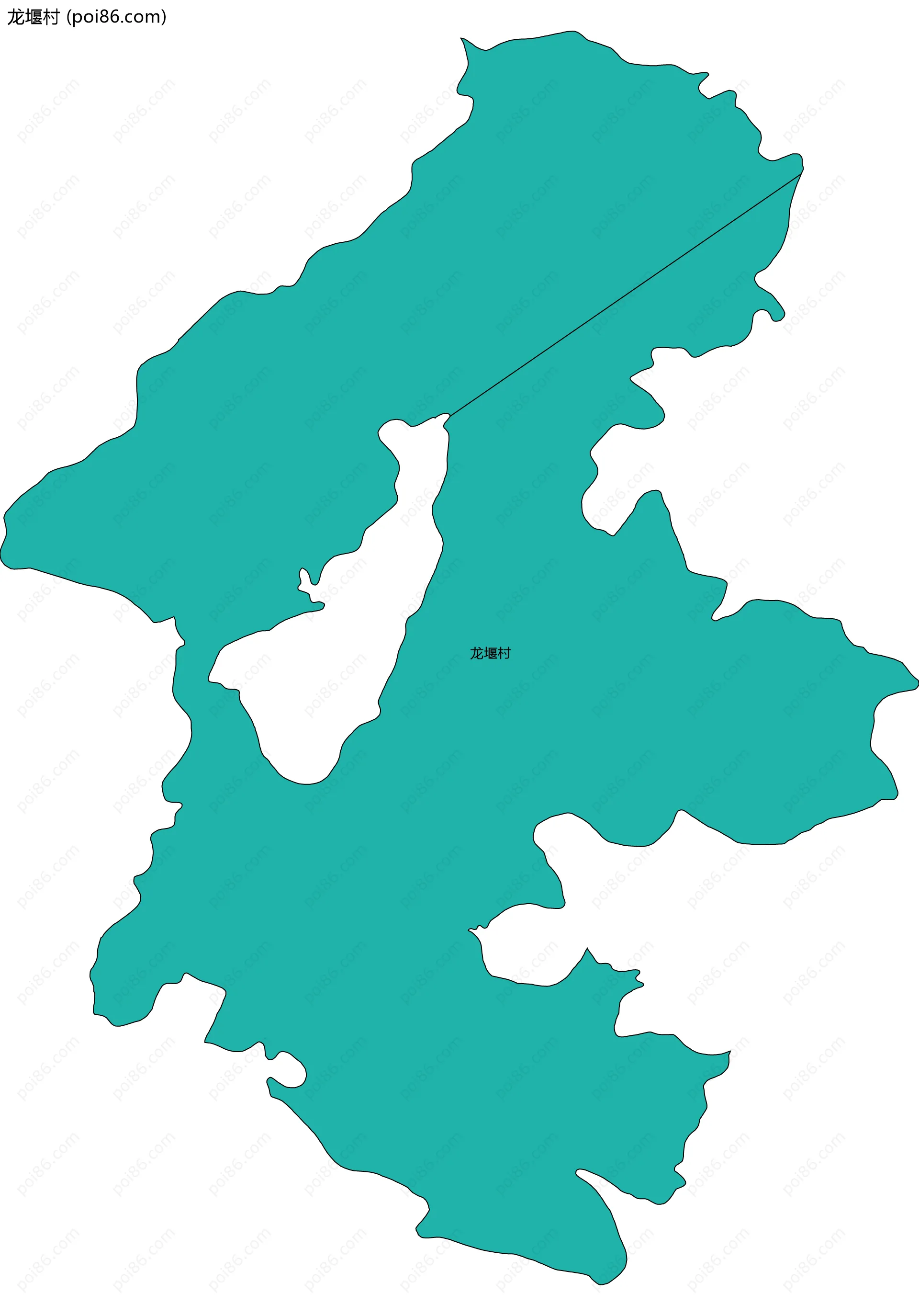 龙堰村边界地图