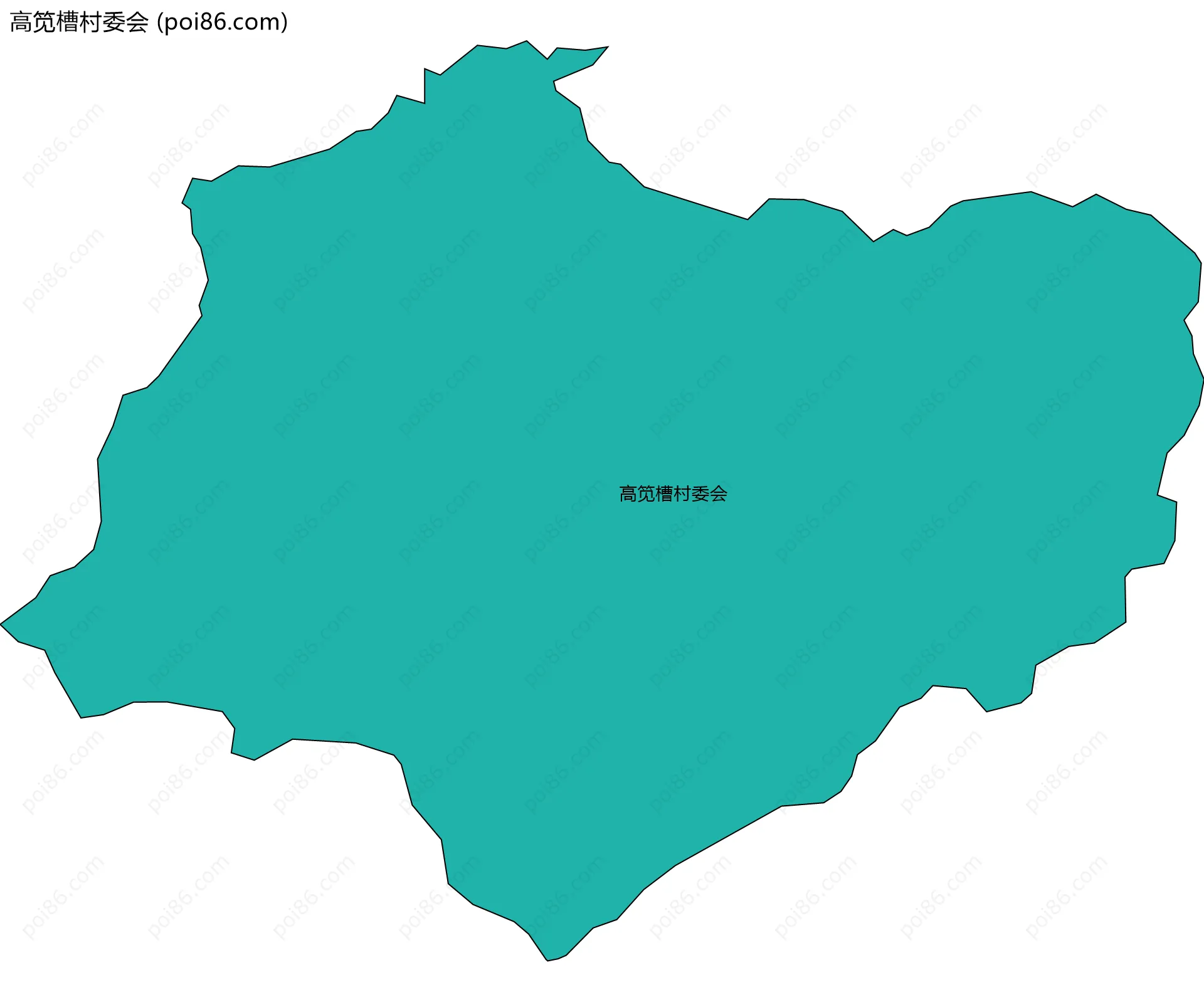 高笕槽村委会边界地图