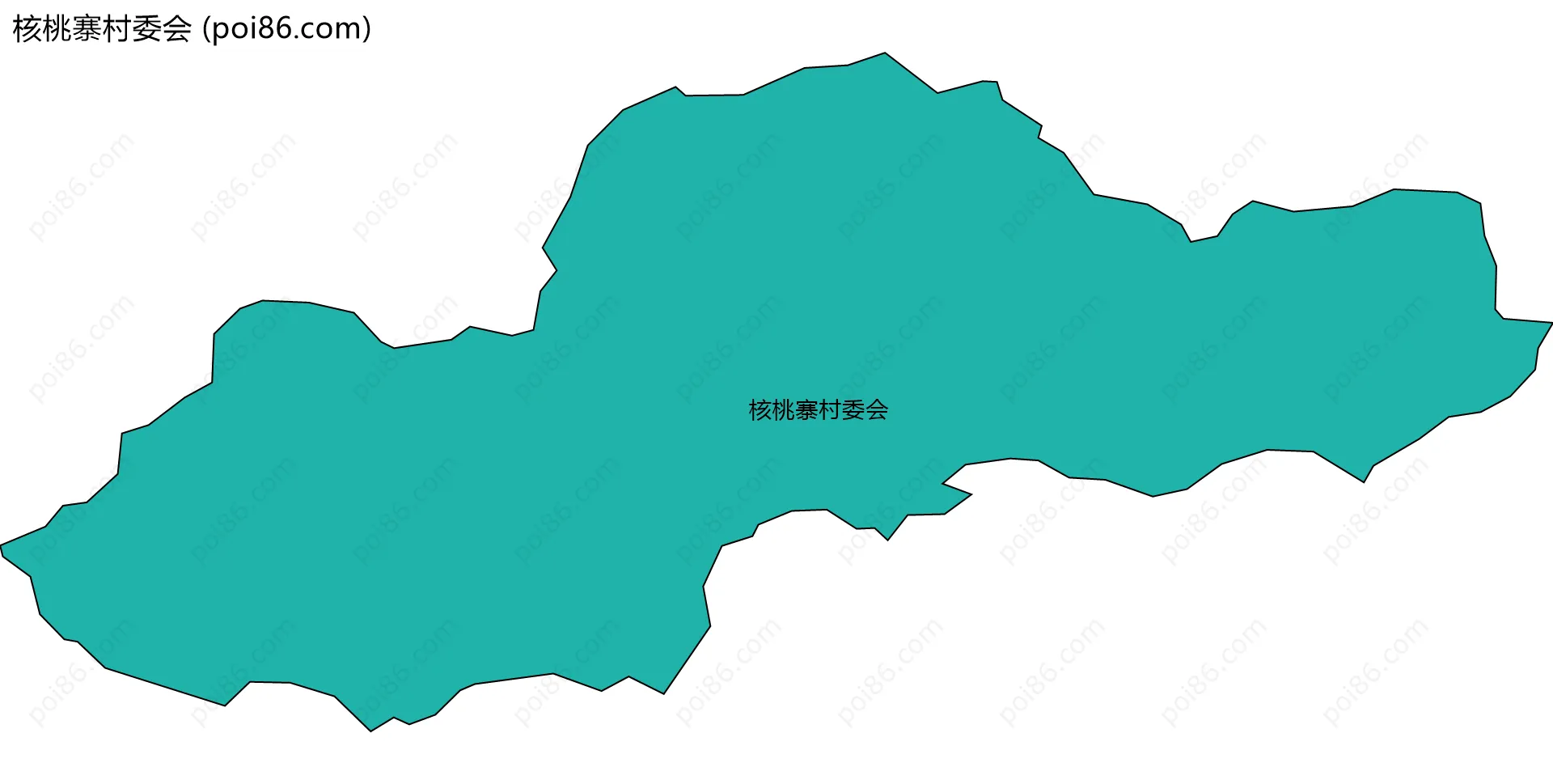 核桃寨村委会边界地图