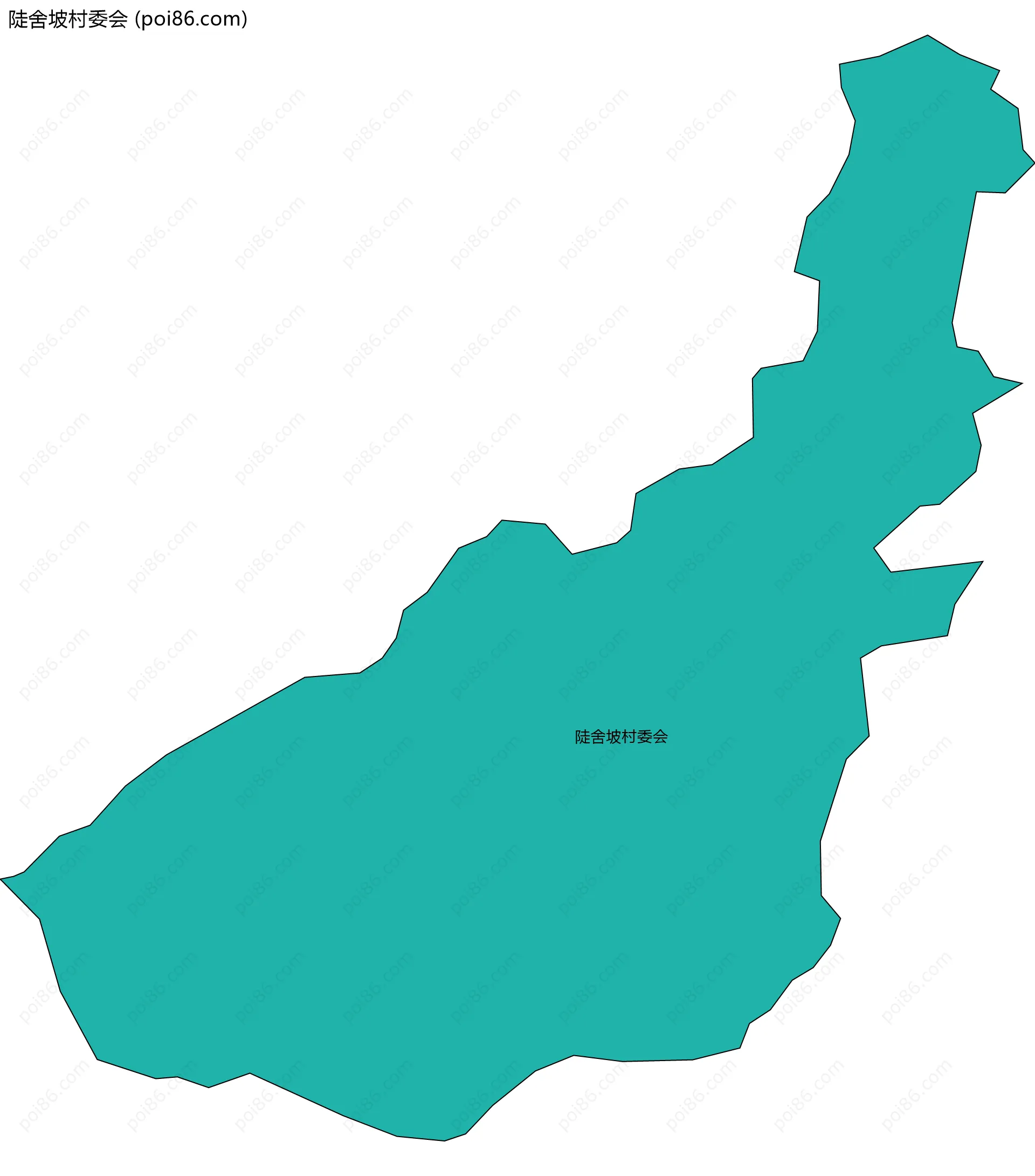 陡舍坡村委会边界地图