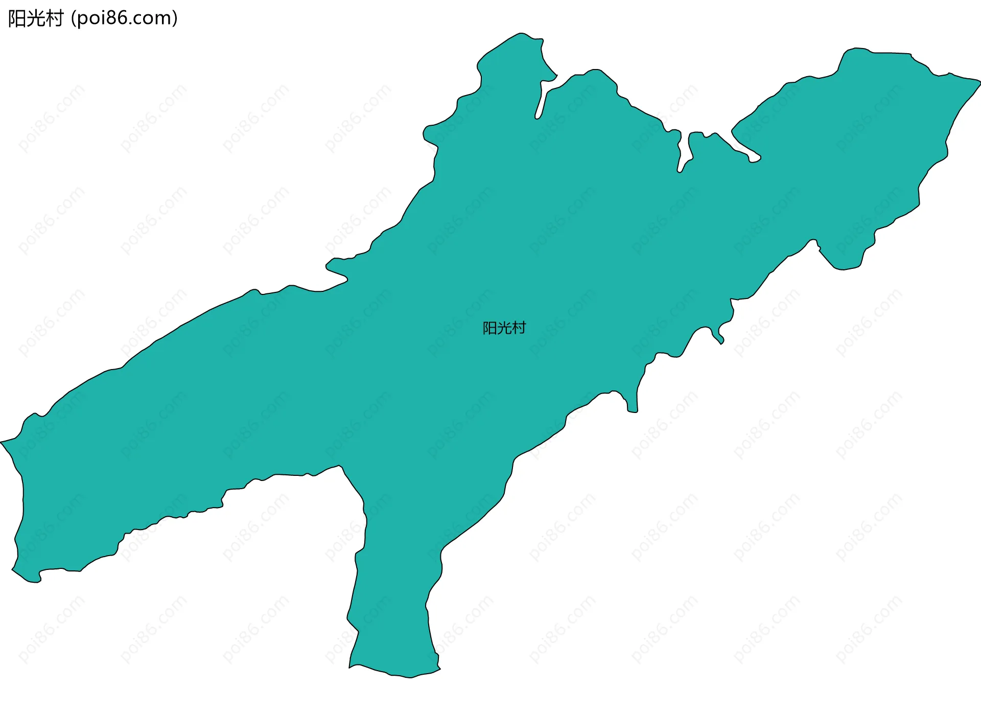 阳光村边界地图