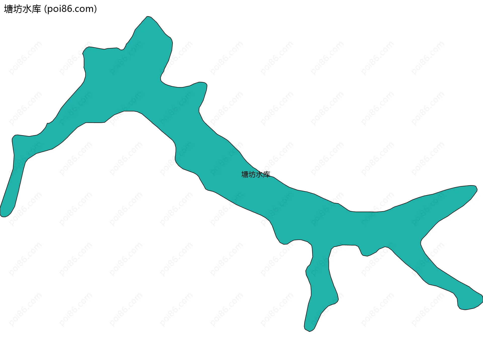 塘坊水库边界地图