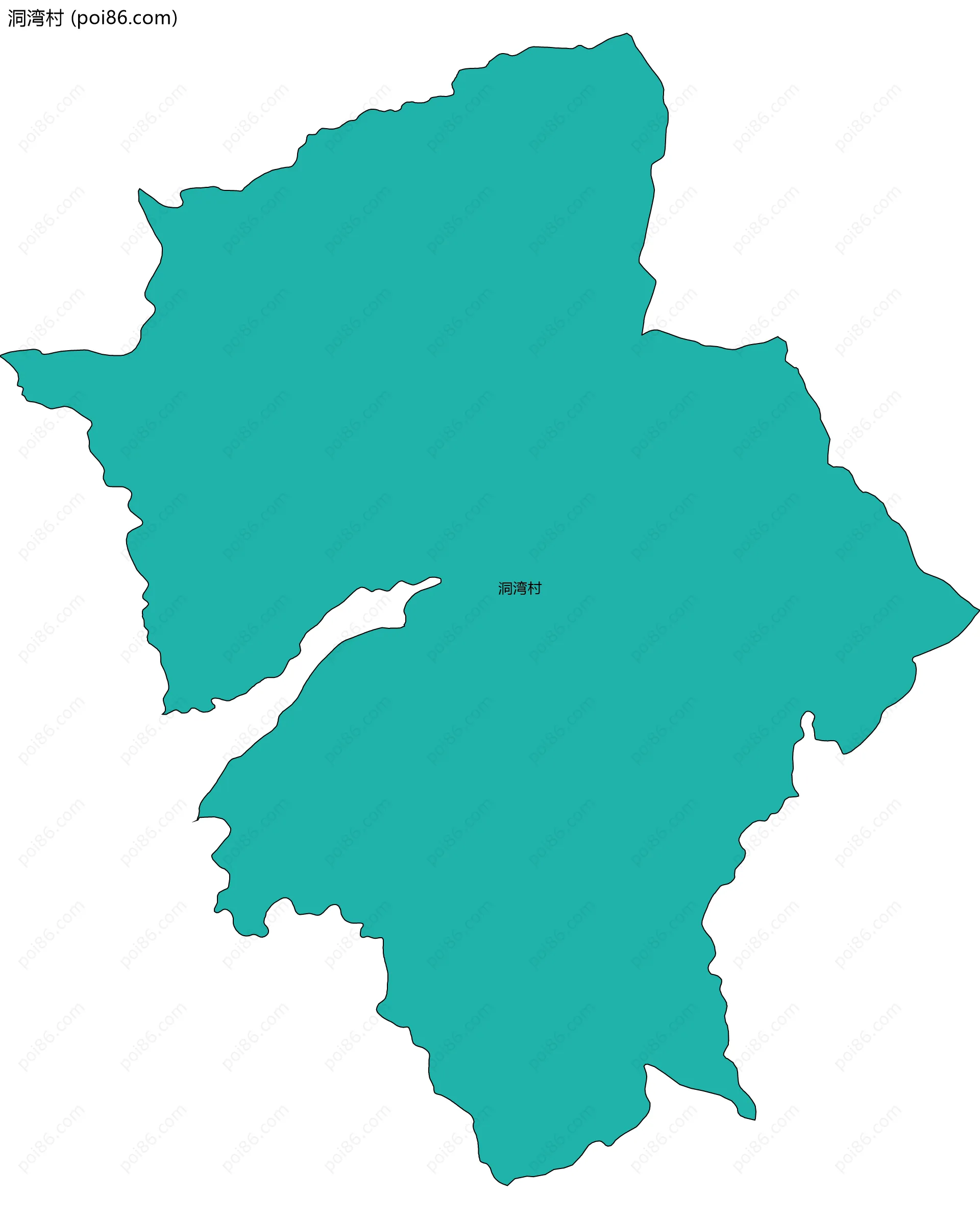 洞湾村边界地图