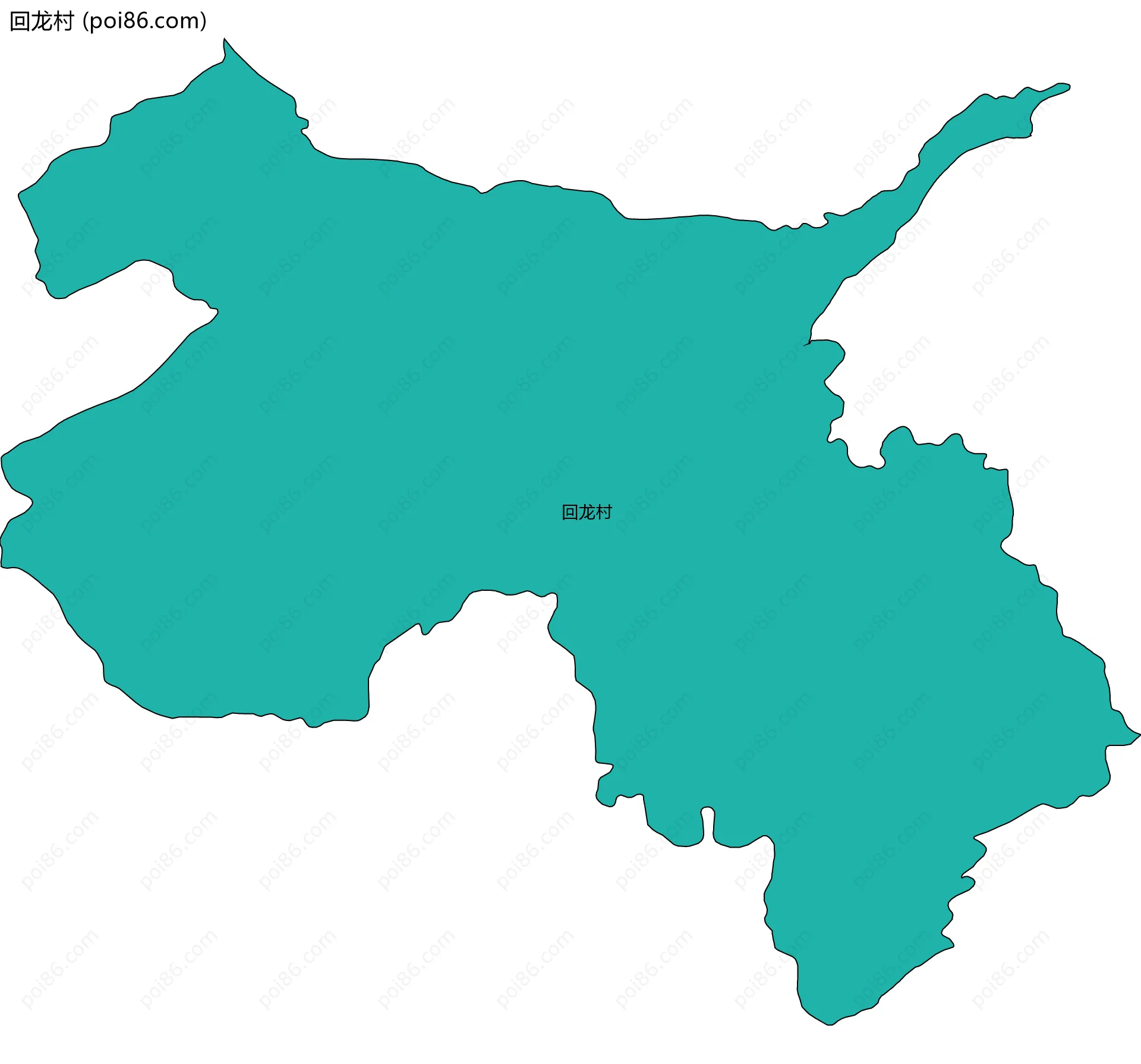 回龙村边界地图