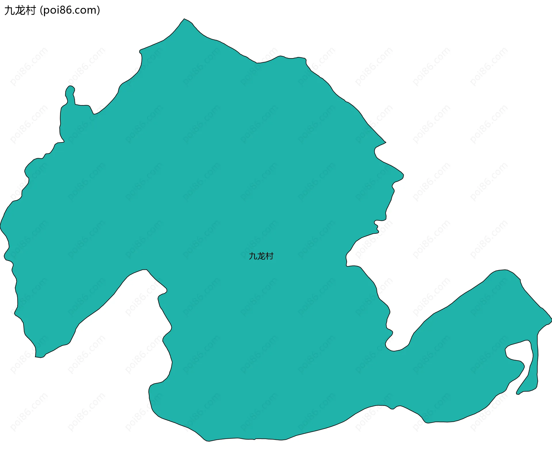 九龙村边界地图