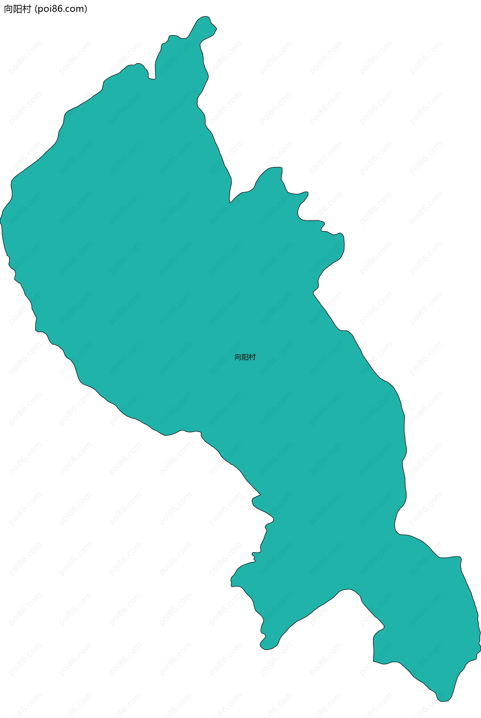 向阳村边界地图