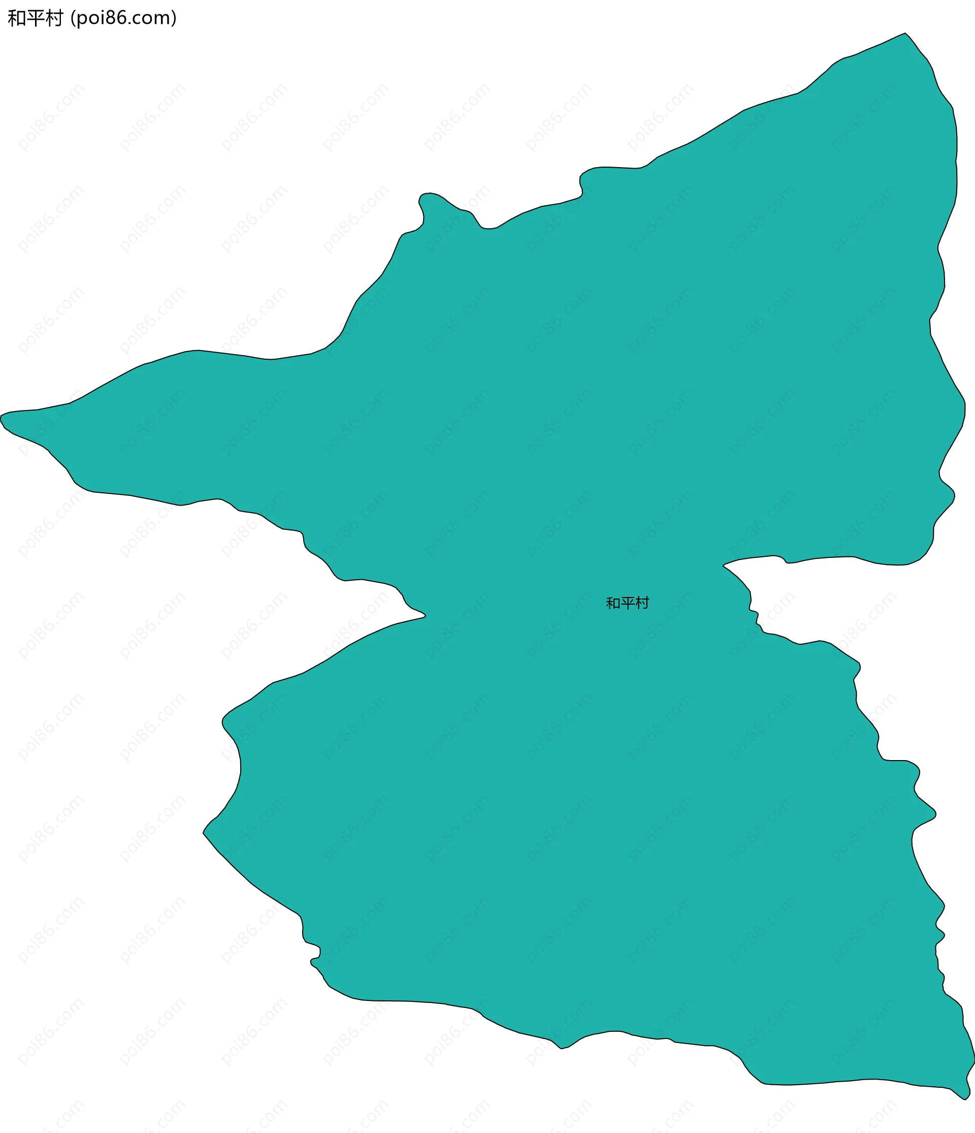 和平村边界地图