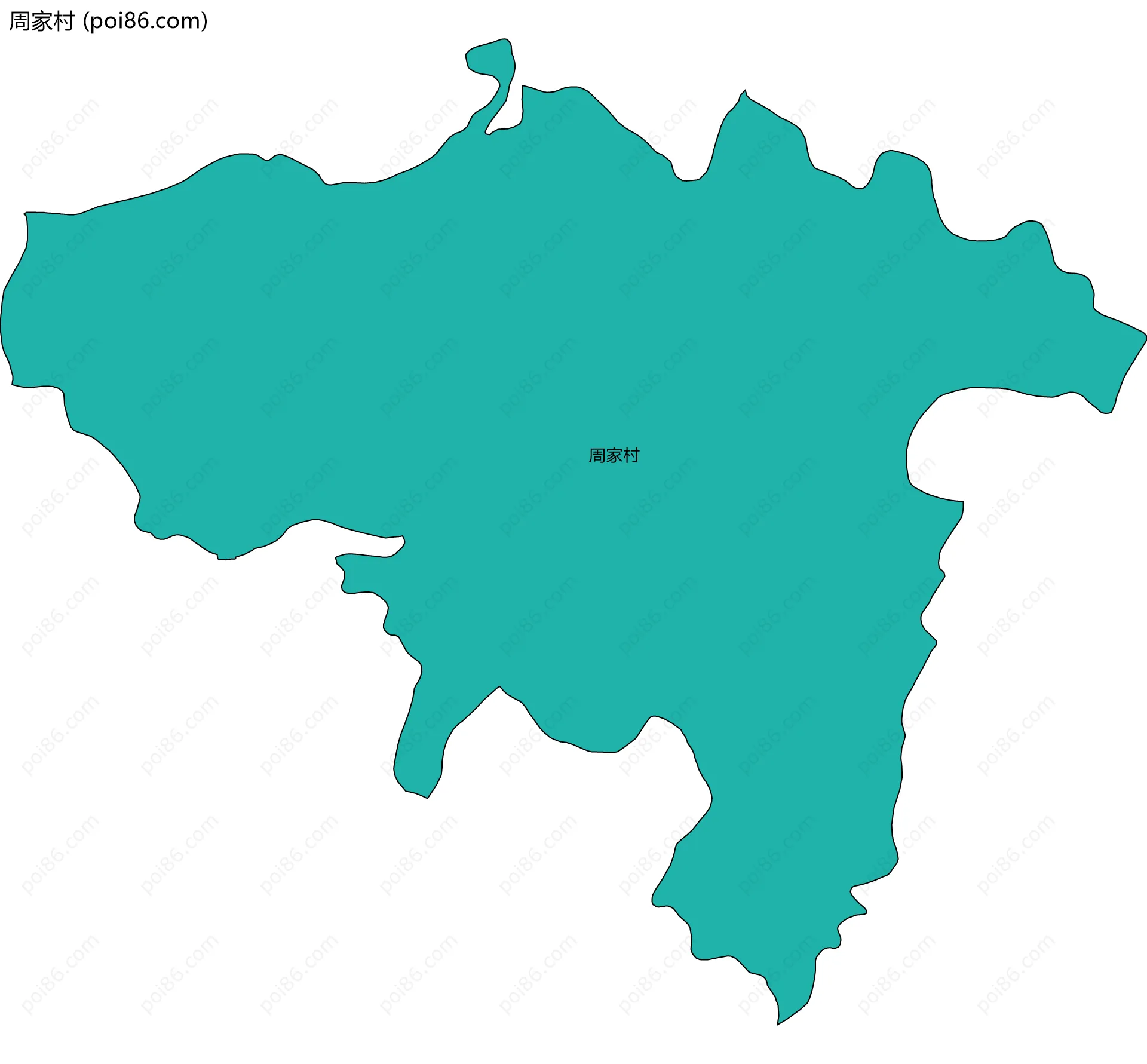 周家村边界地图