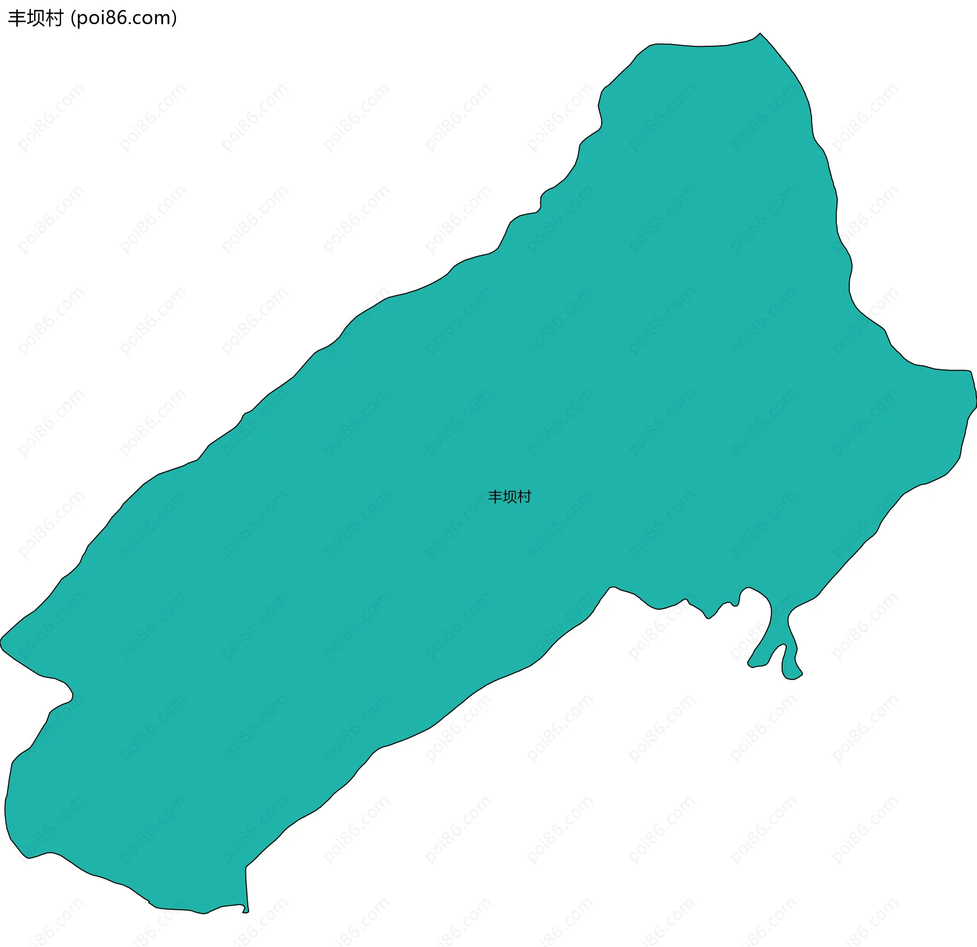 丰坝村边界地图