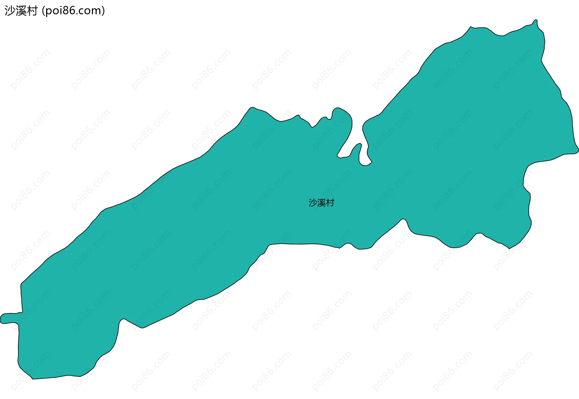 沙溪村边界地图