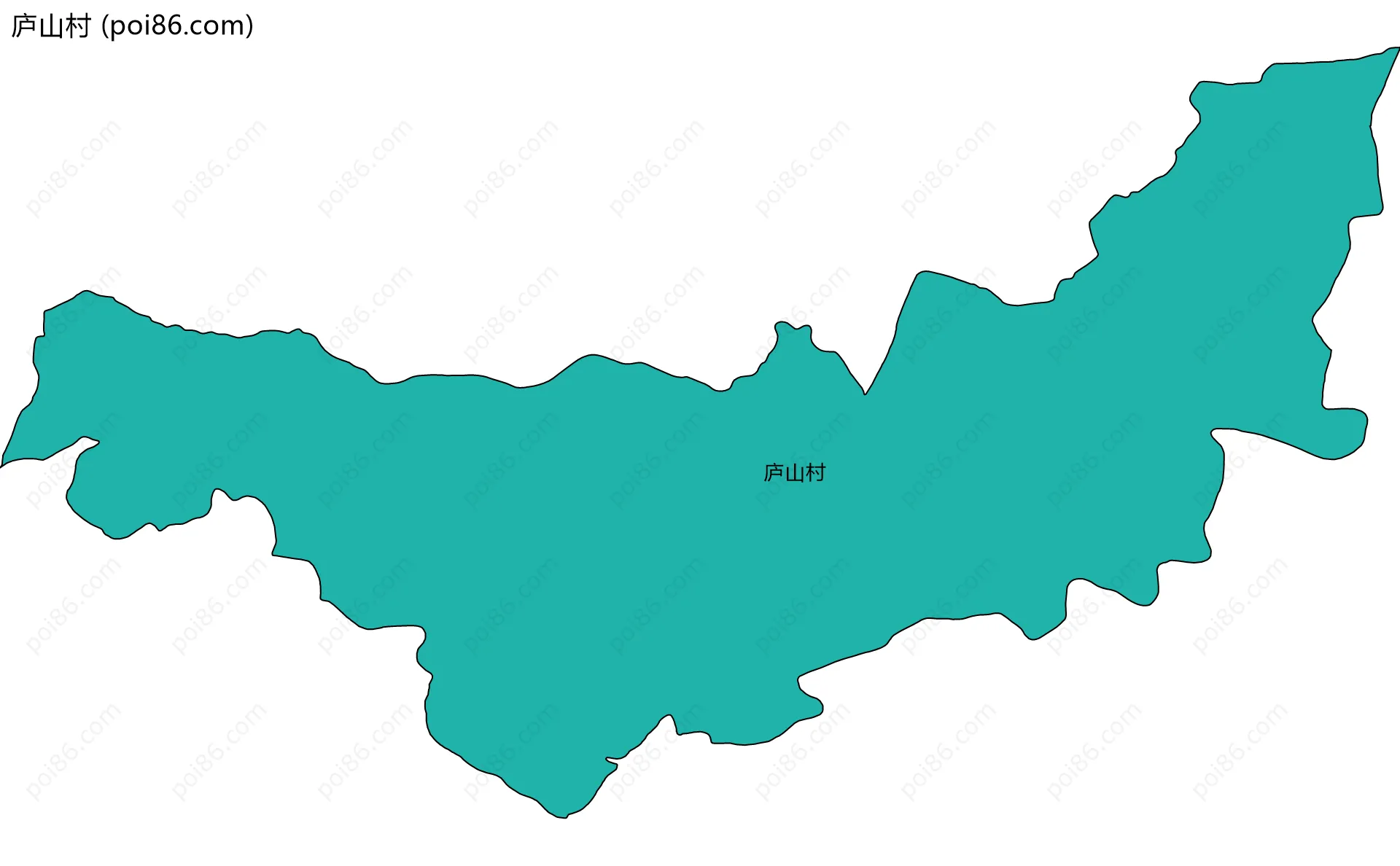 庐山村边界地图