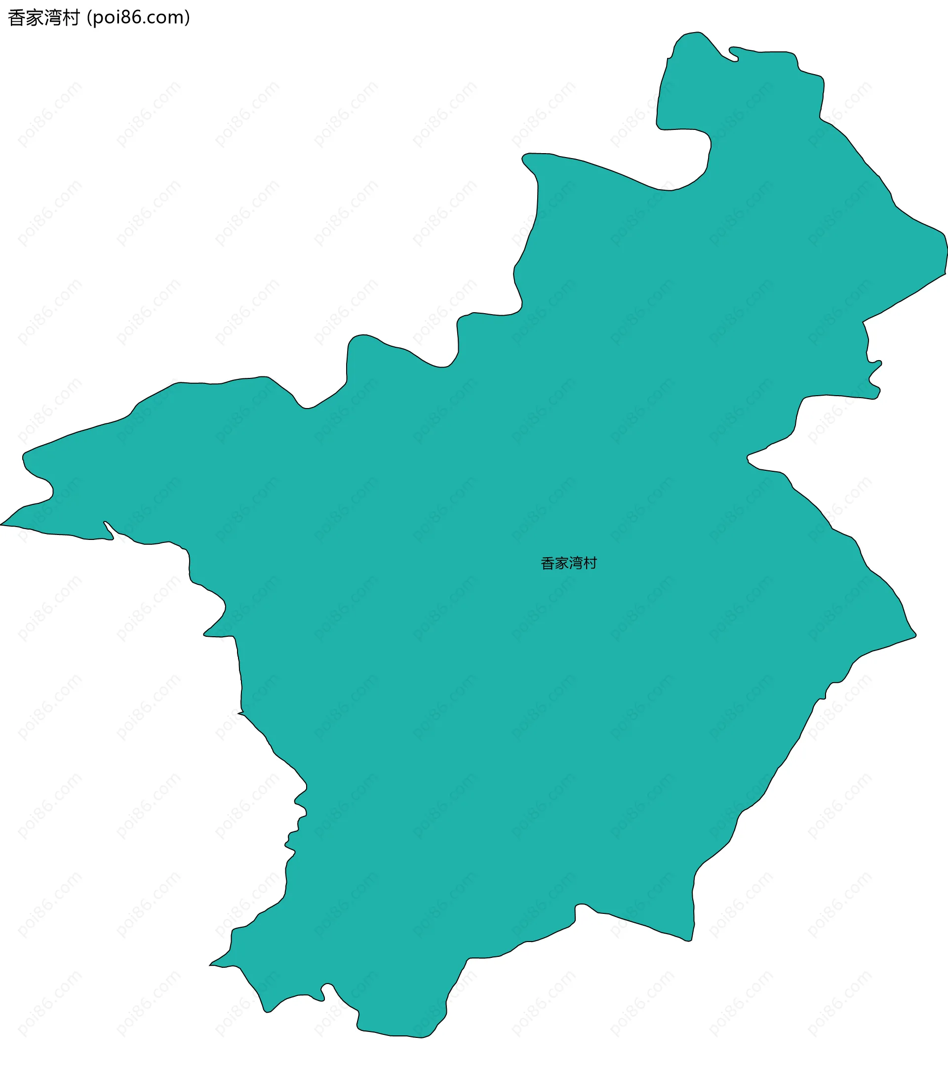 香家湾村边界地图