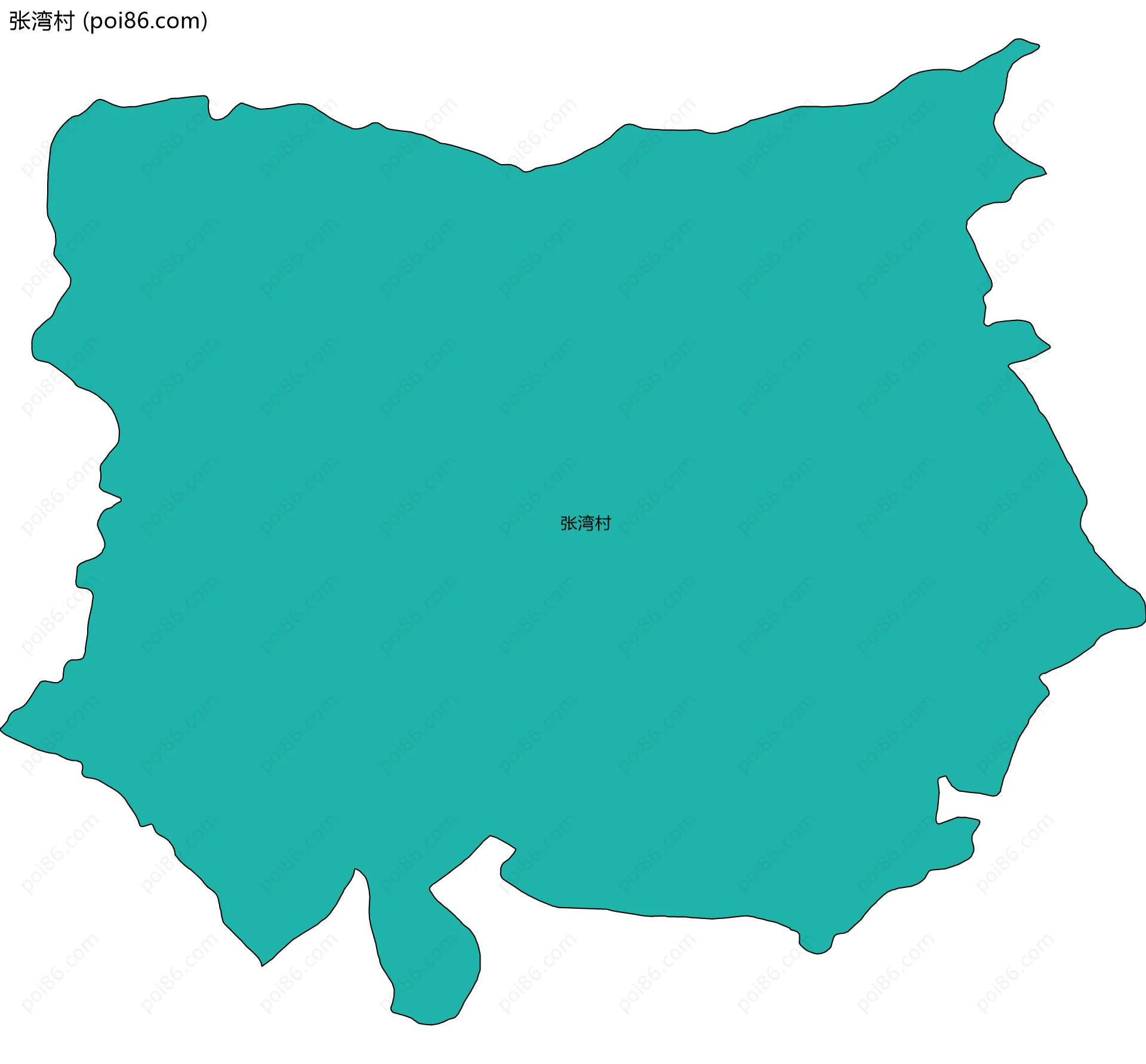 张湾村边界地图