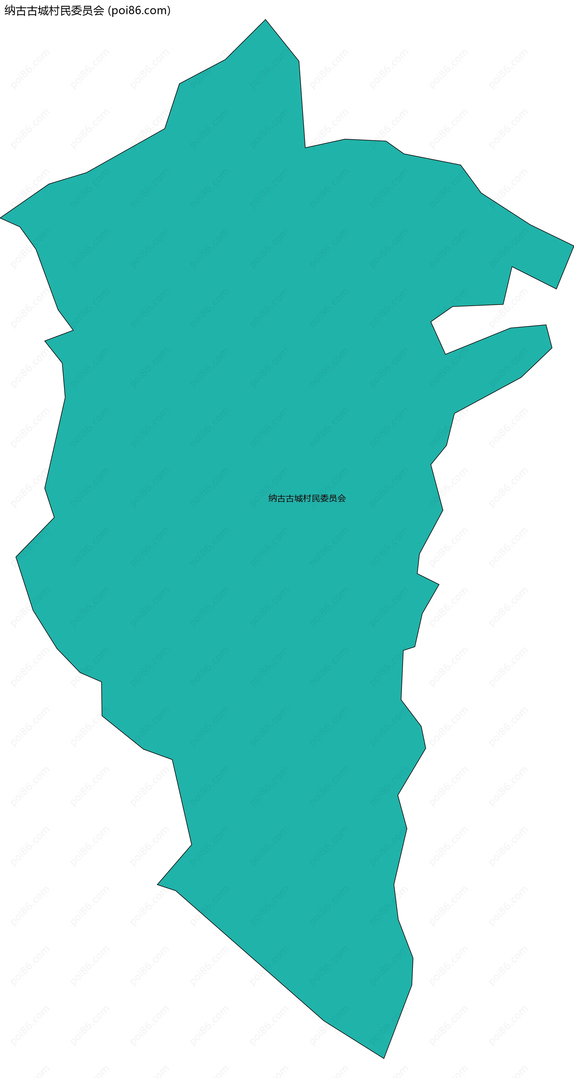 纳古古城村民委员会边界地图