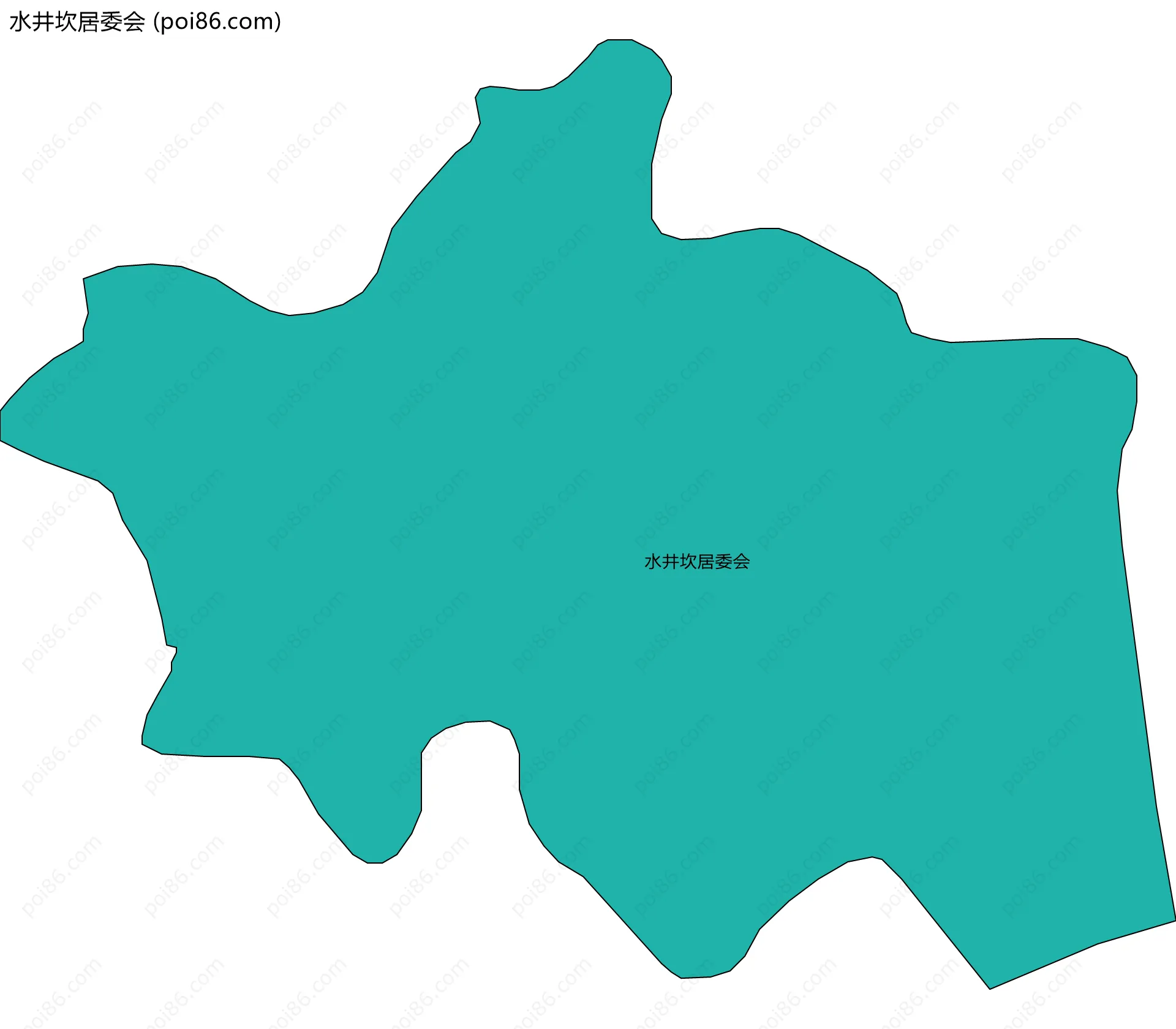 水井坎居委会边界地图