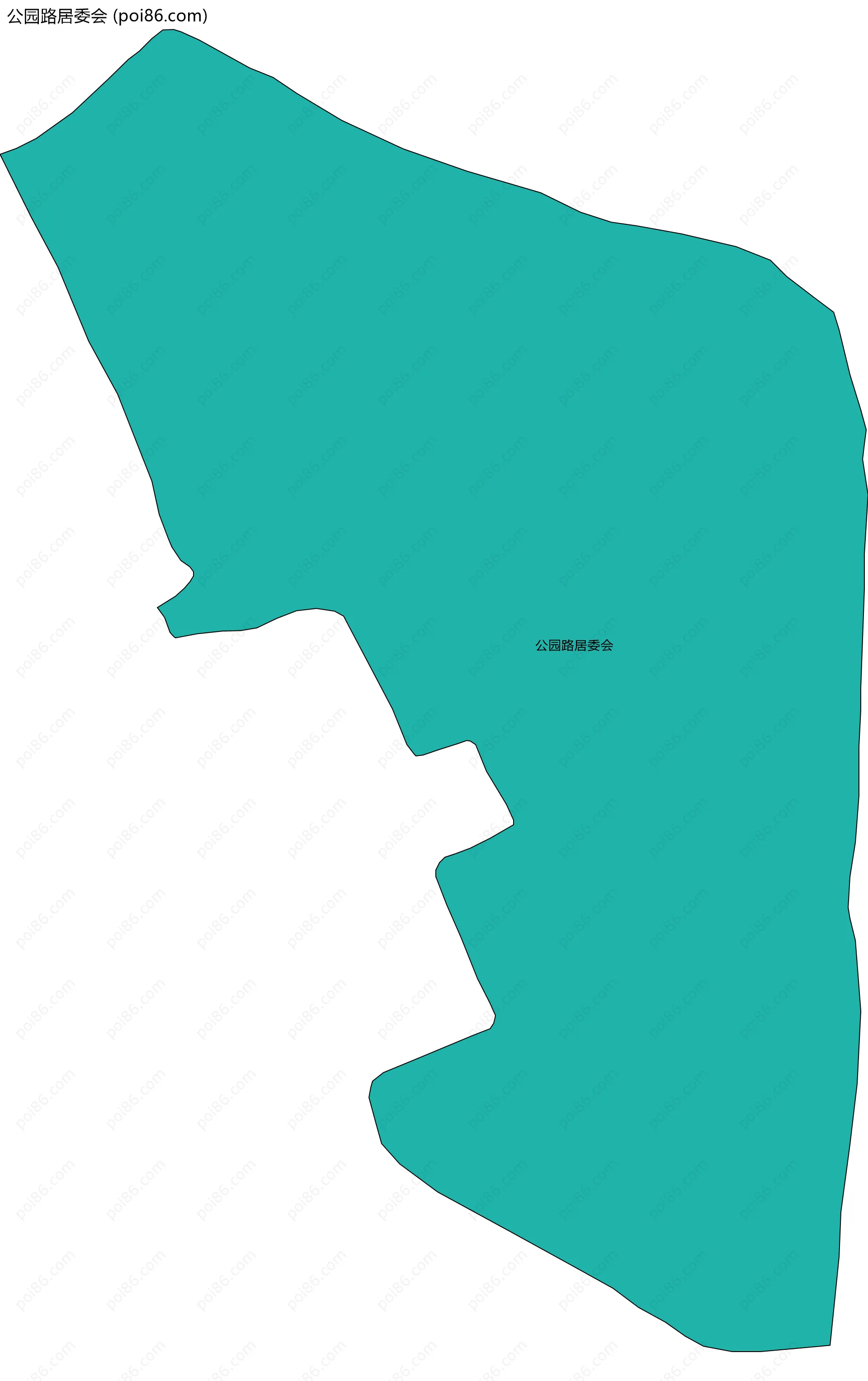 公园路居委会边界地图