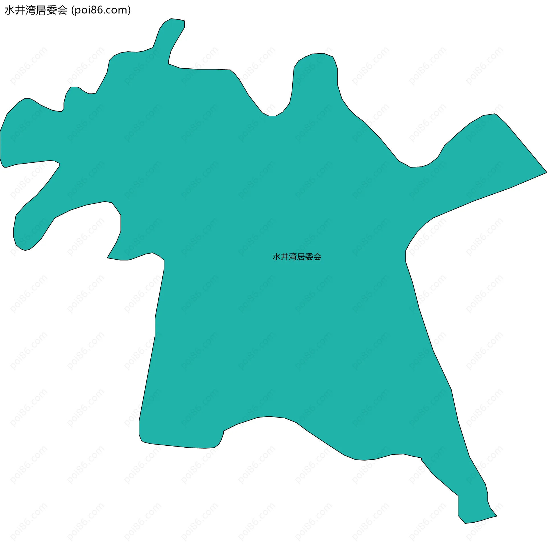 水井湾居委会边界地图