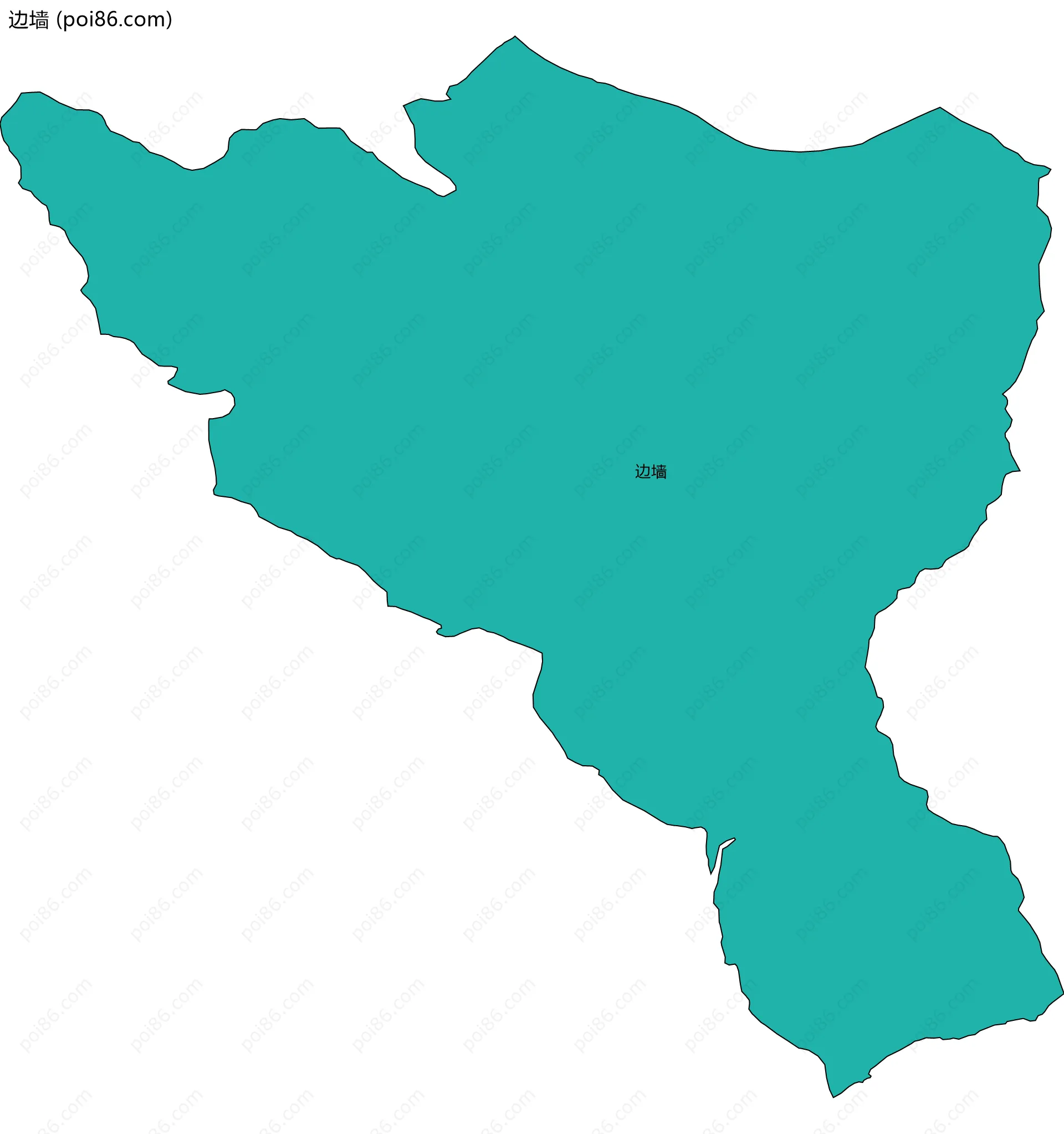 边墙边界地图