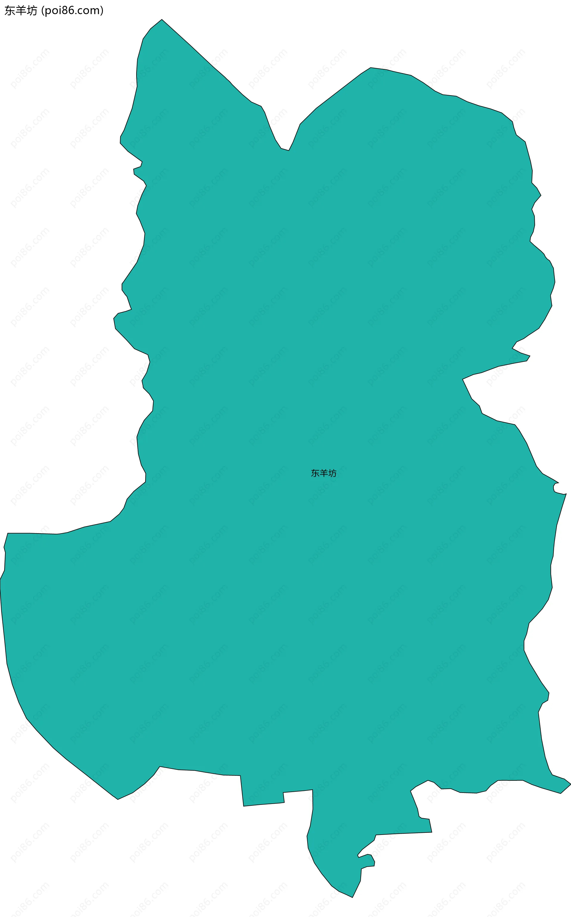 东羊坊边界地图