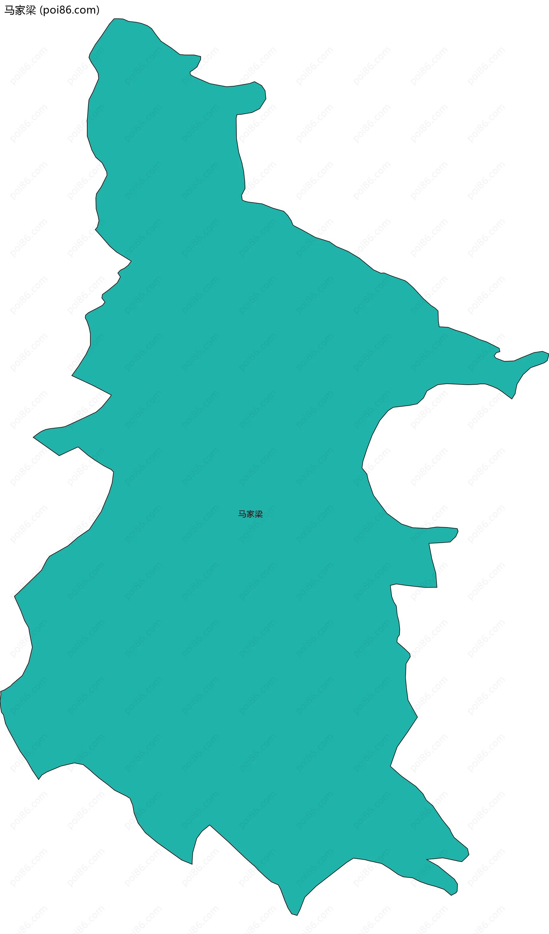 马家梁边界地图