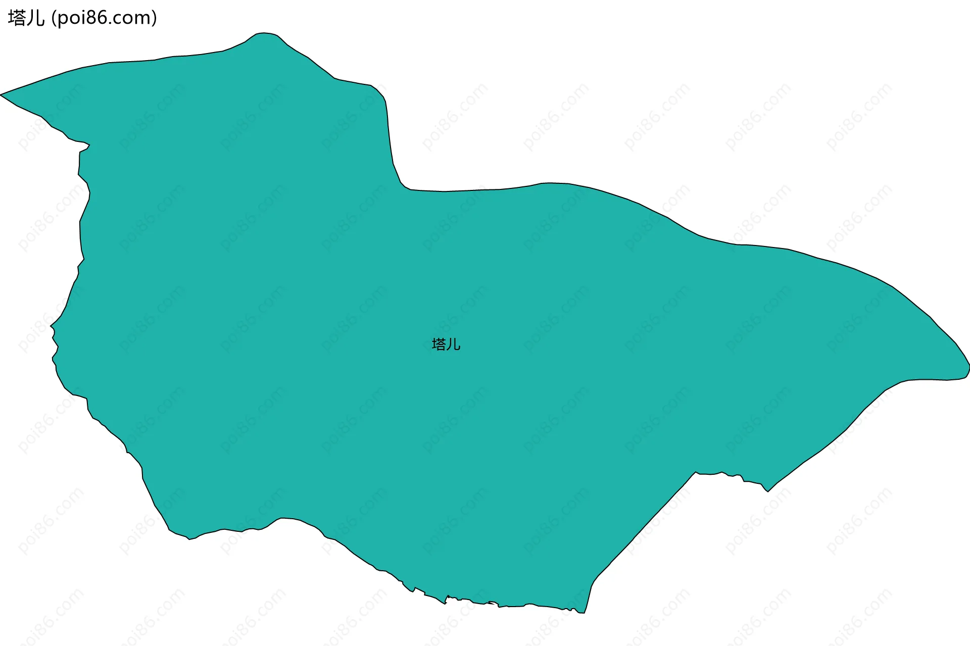 塔儿边界地图
