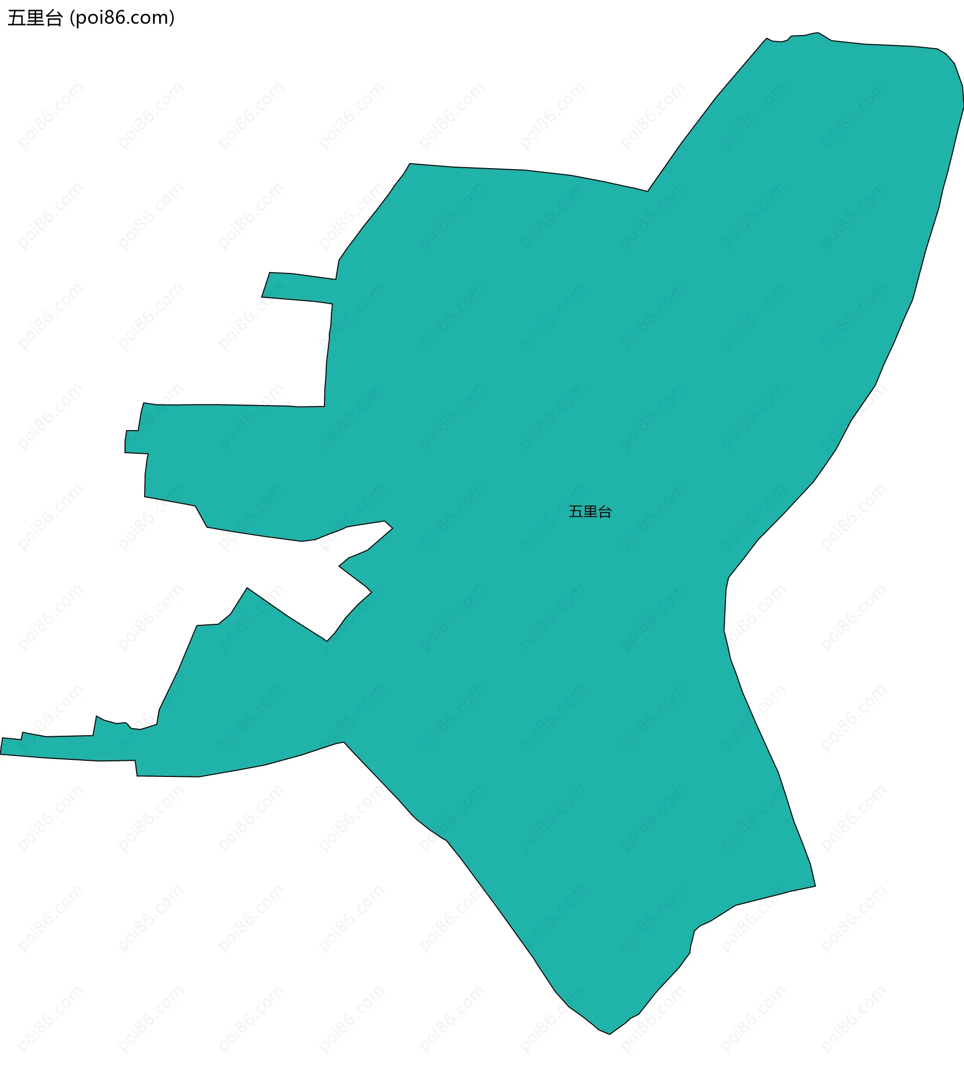 五里台边界地图