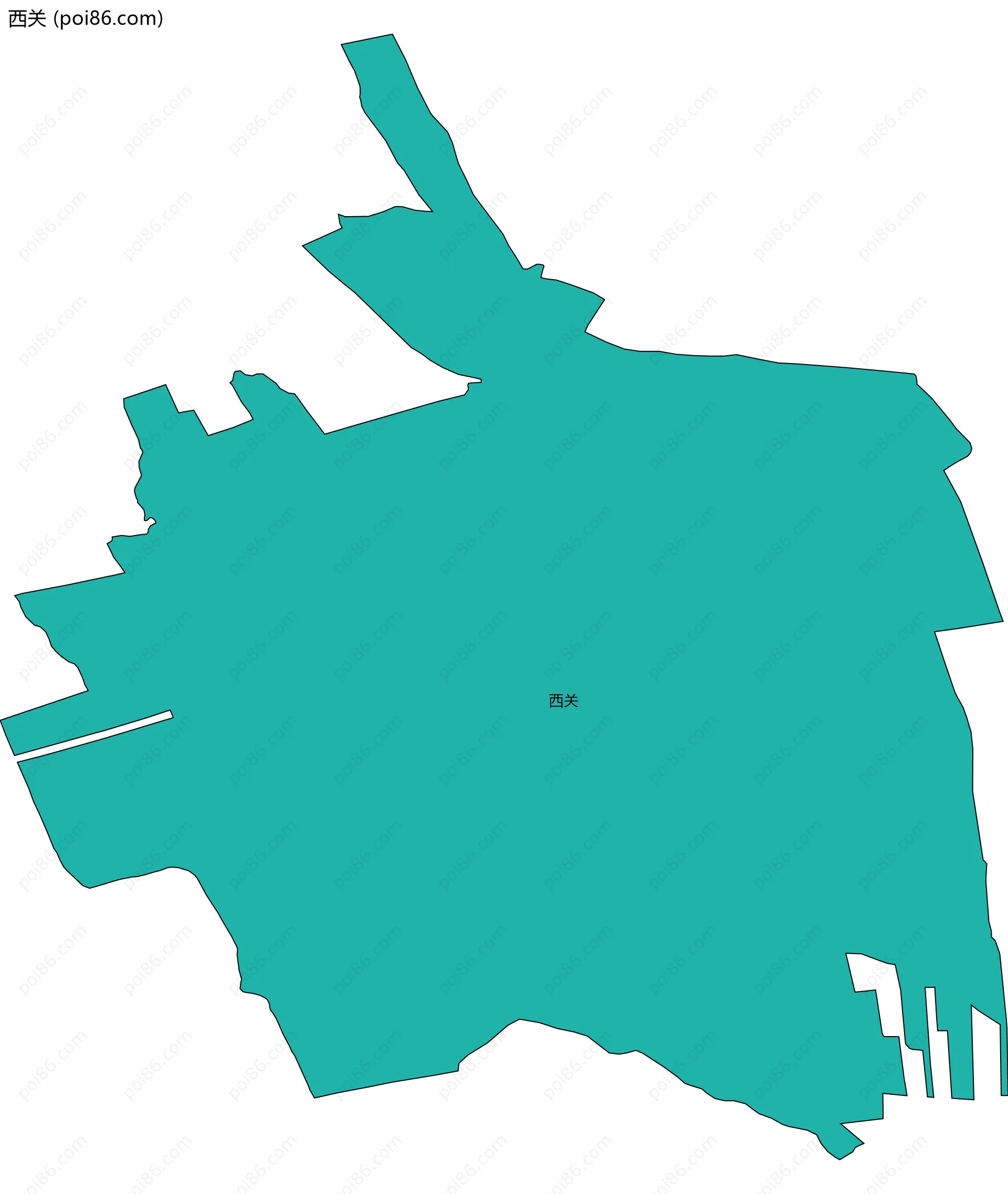 西关边界地图