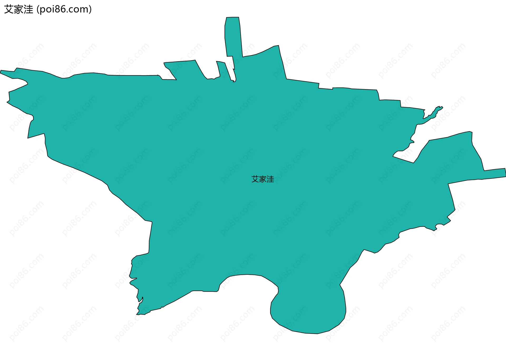 艾家洼边界地图