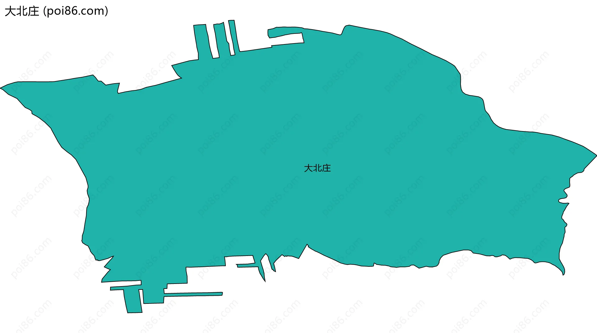 大北庄边界地图