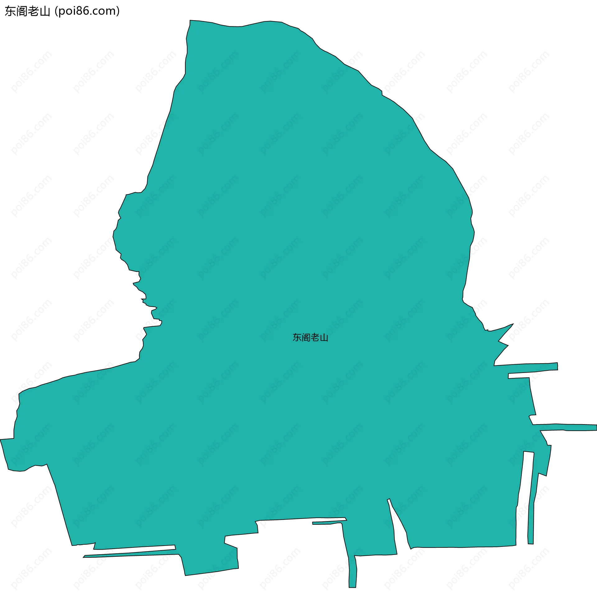 东阁老山边界地图