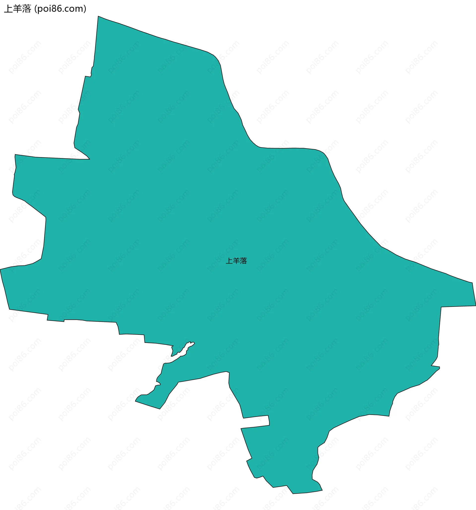 上羊落边界地图